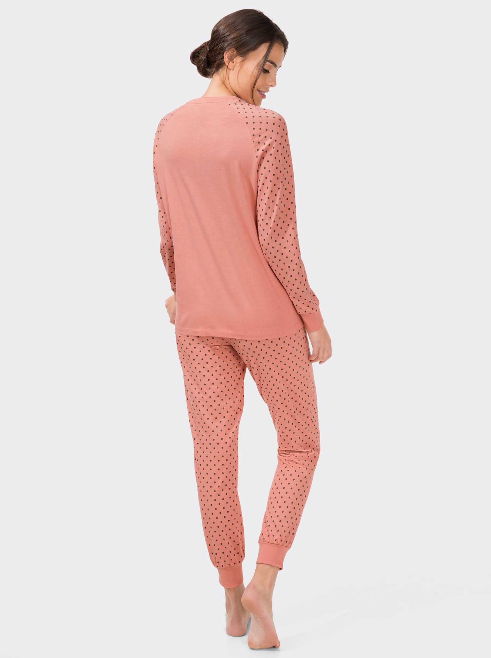 wäschepur Pyžamo s puntíkovaným vzorem - meruňková