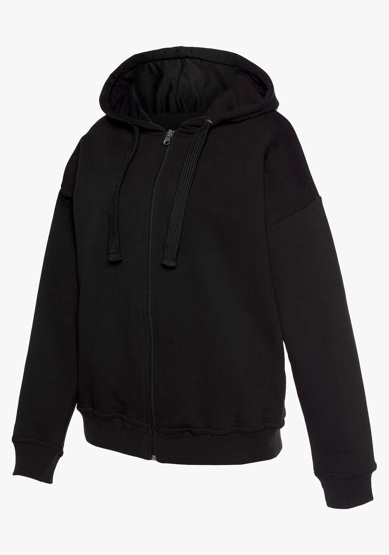 LASCANA Sweatjacke - schwarz