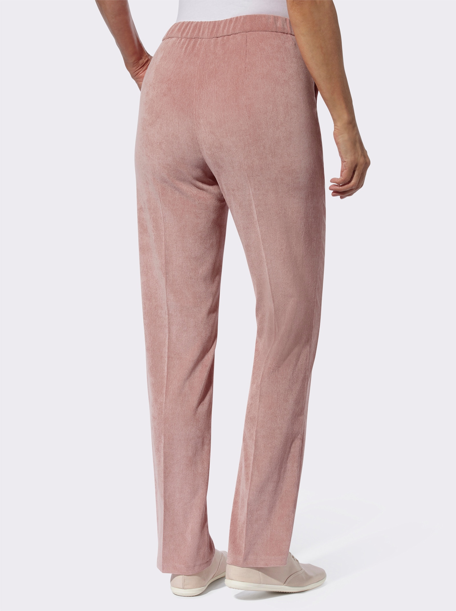 Cordhose mit Bügelfalten - rosenholz