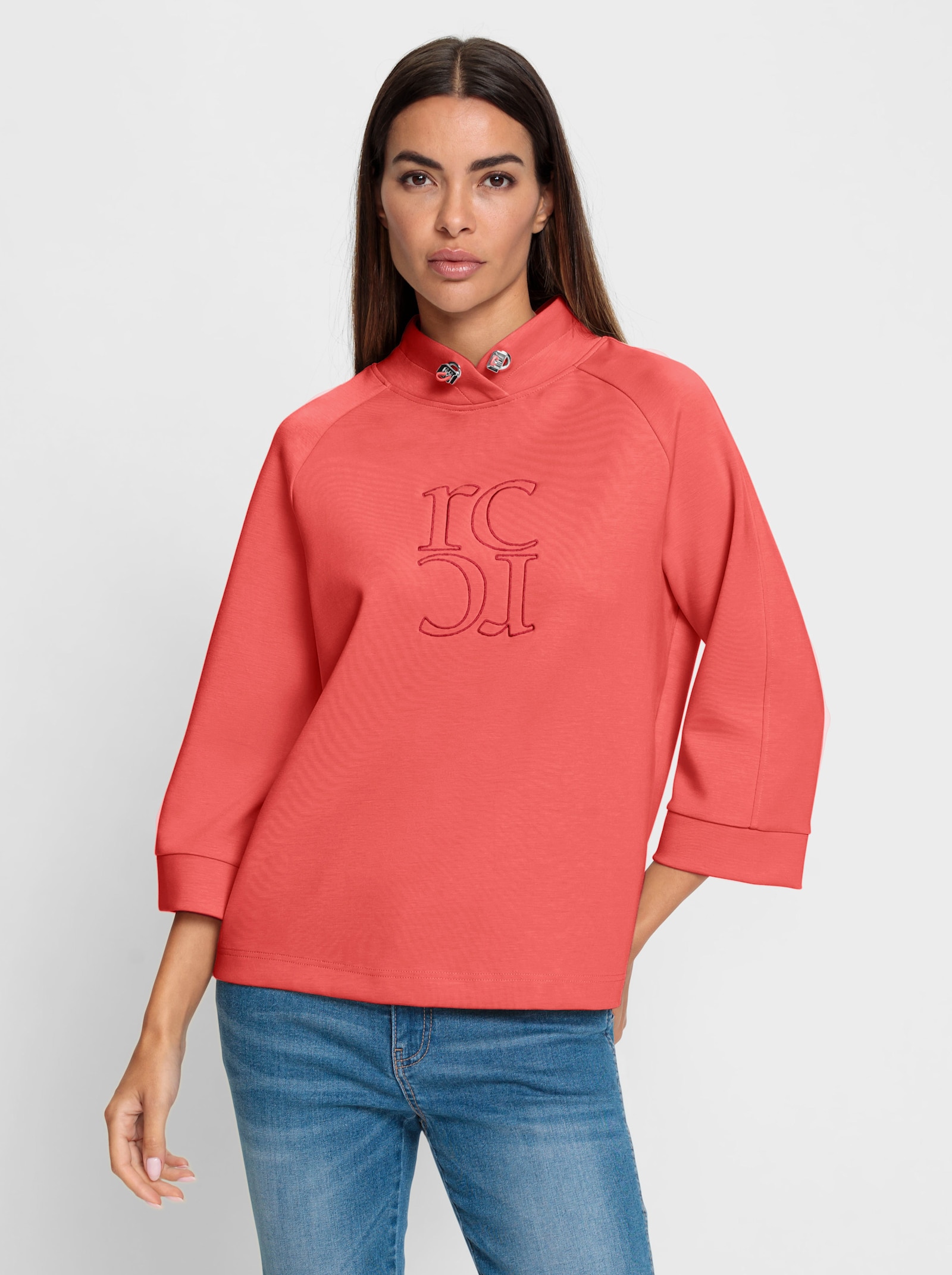 heine Sweatshirt à manches 3/4 - corail