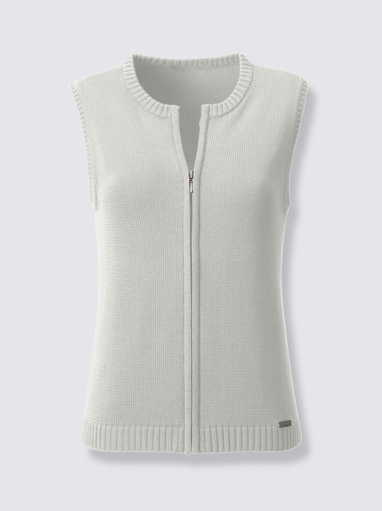 Strickweste - wollweiß