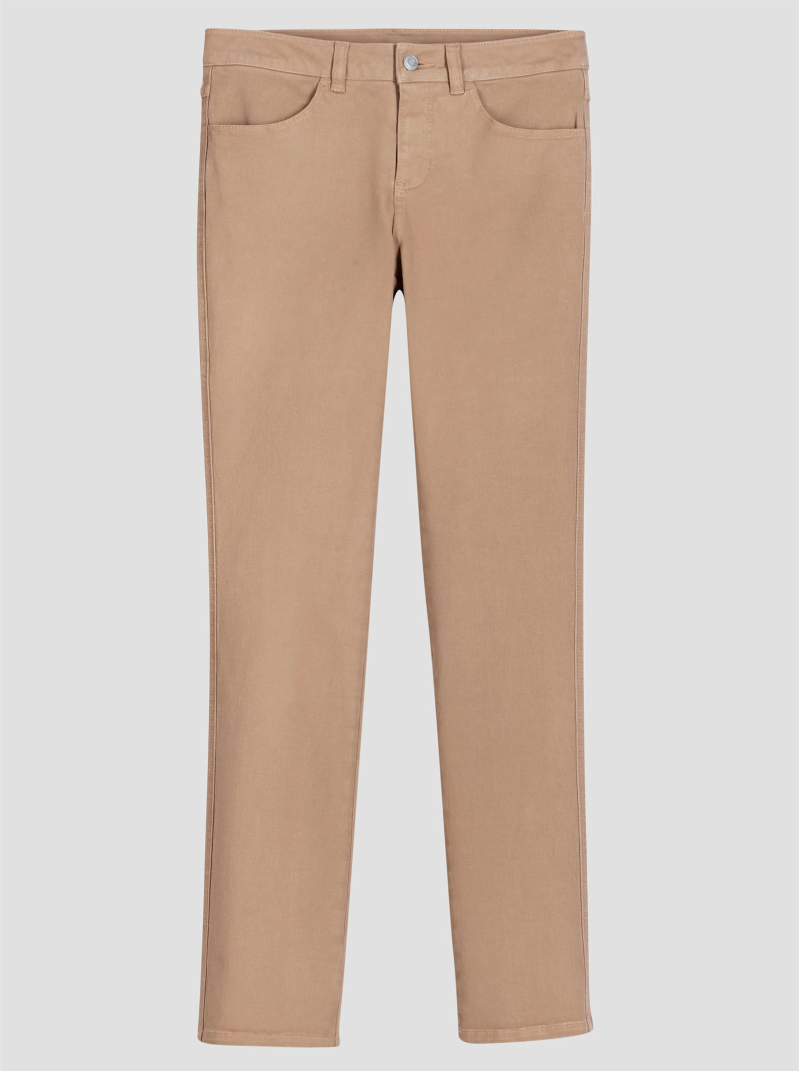 Röhrenjeans in Twill-Qualität - camel