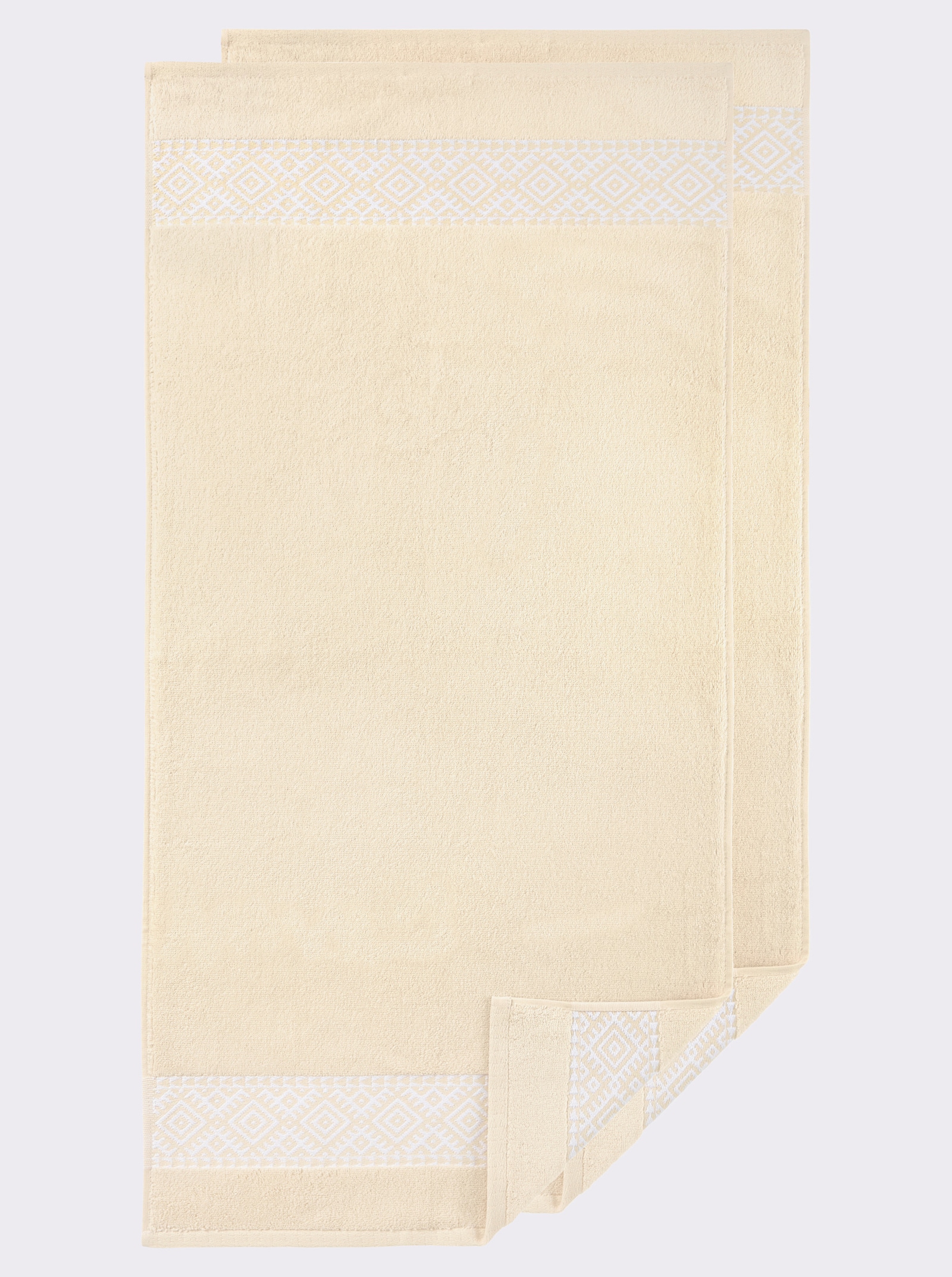 wäschepur Handdoek van zware gevolde badstof - champagne