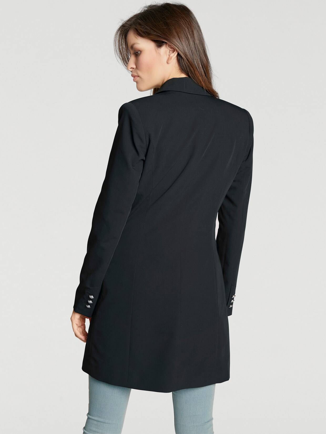 heine Lange blazer - zwart