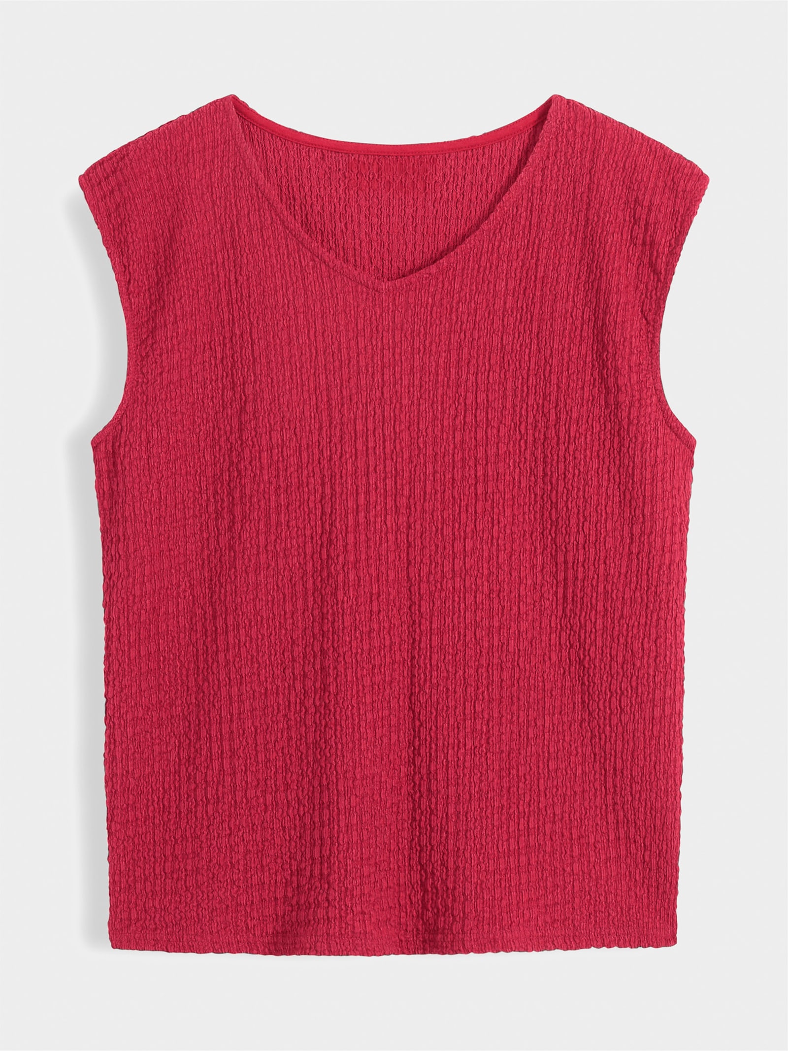 Shirttop in Jacquardmuster - erdbeere