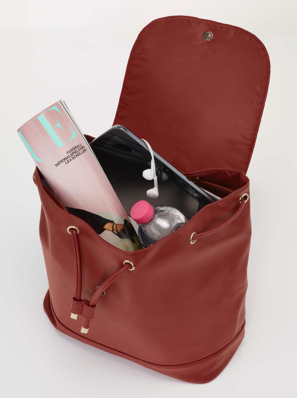Rucksack und Schaltuch - bordeaux