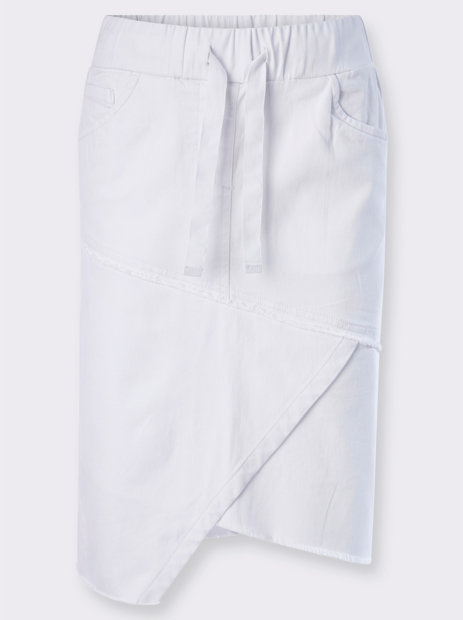 heine Schlupfrock mit asymmetrischem Saum - weiß