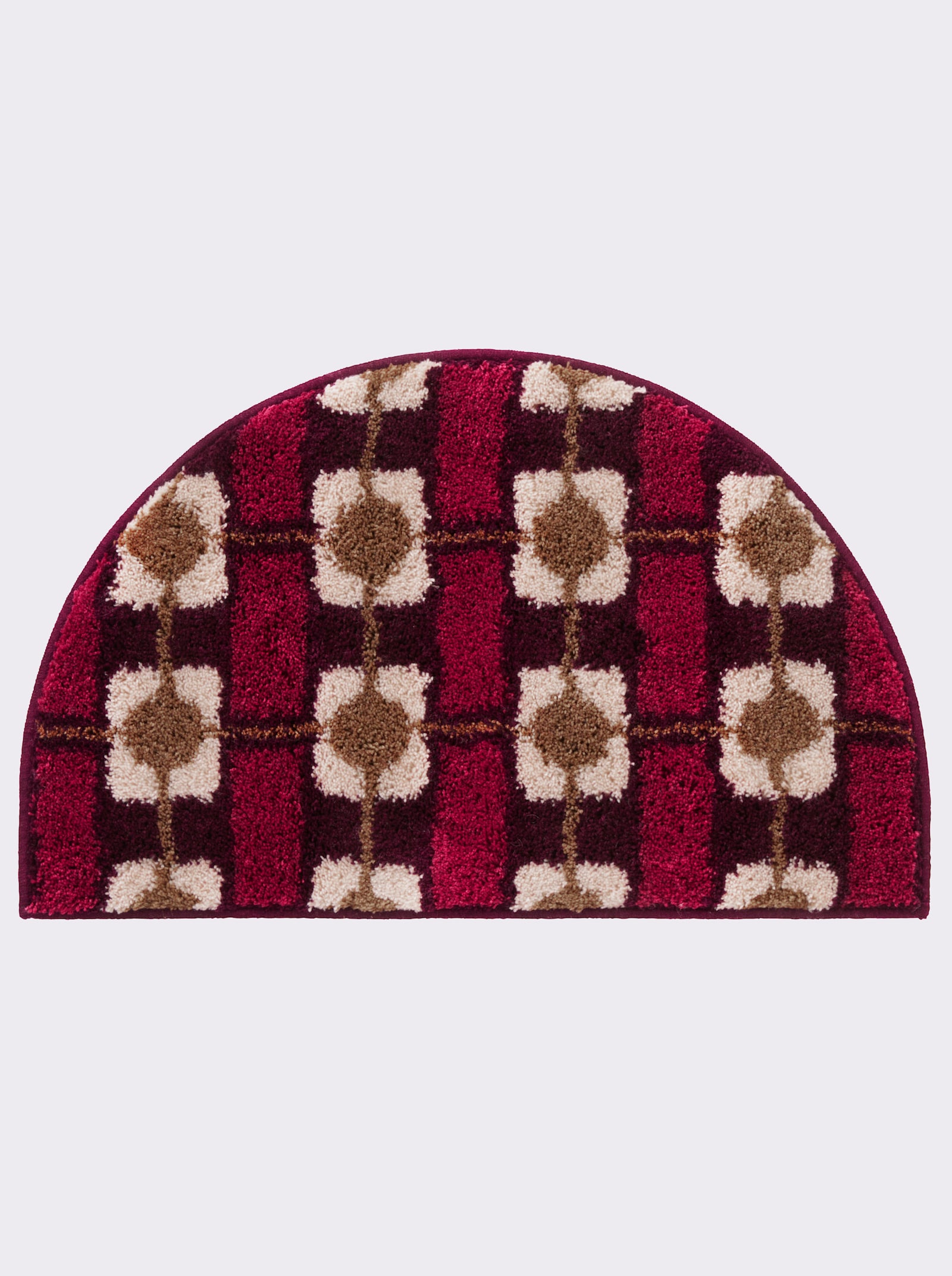 Grund Badematte - bordeaux-gemustert