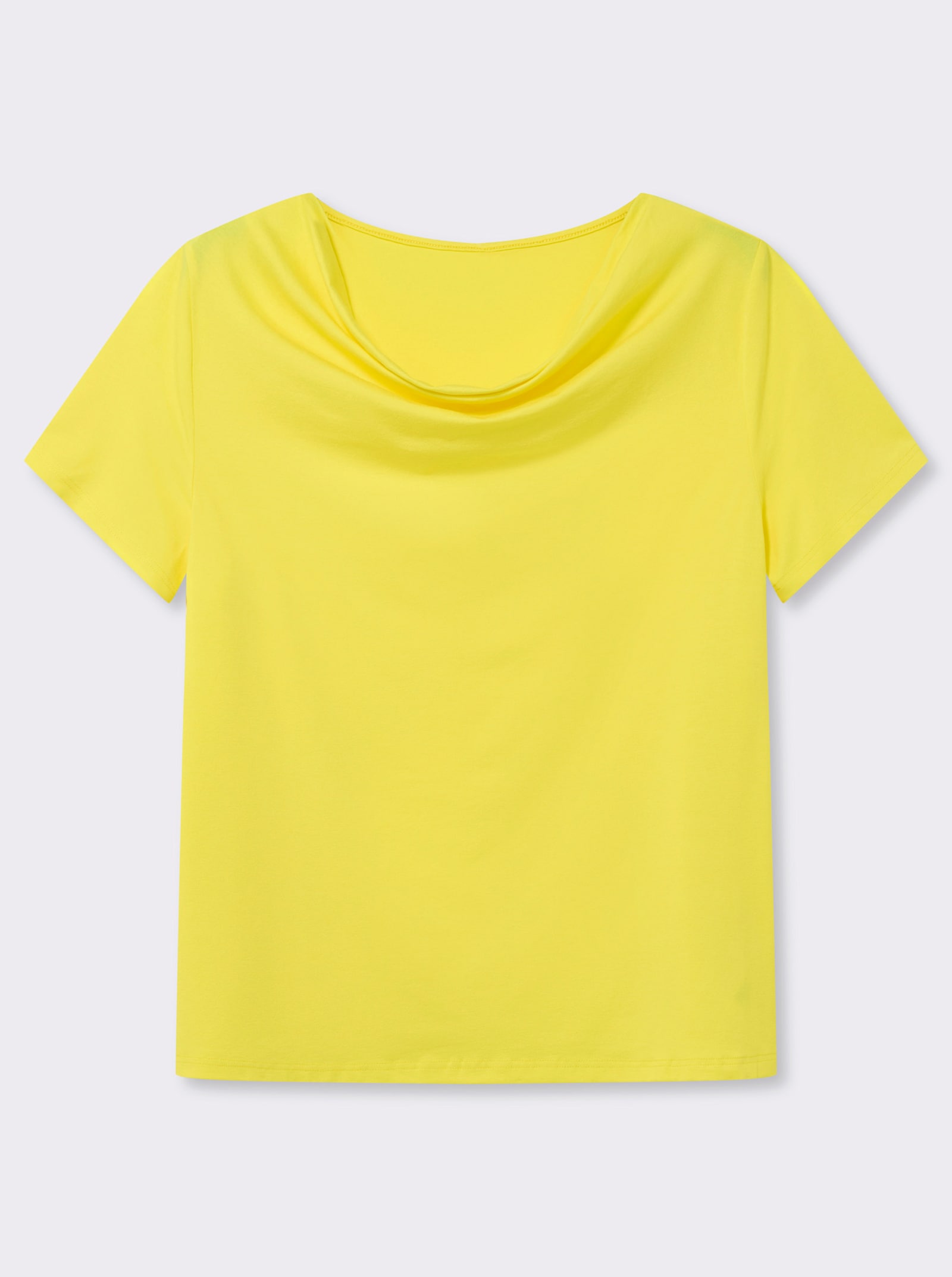 Wasserfallshirt mit kurzen Ärmeln - limone