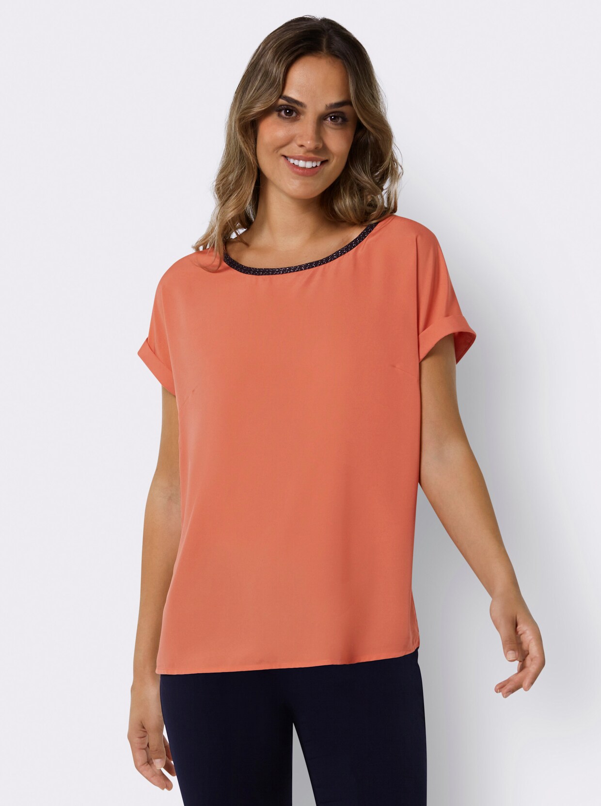 Comfortabele blouse - papaya