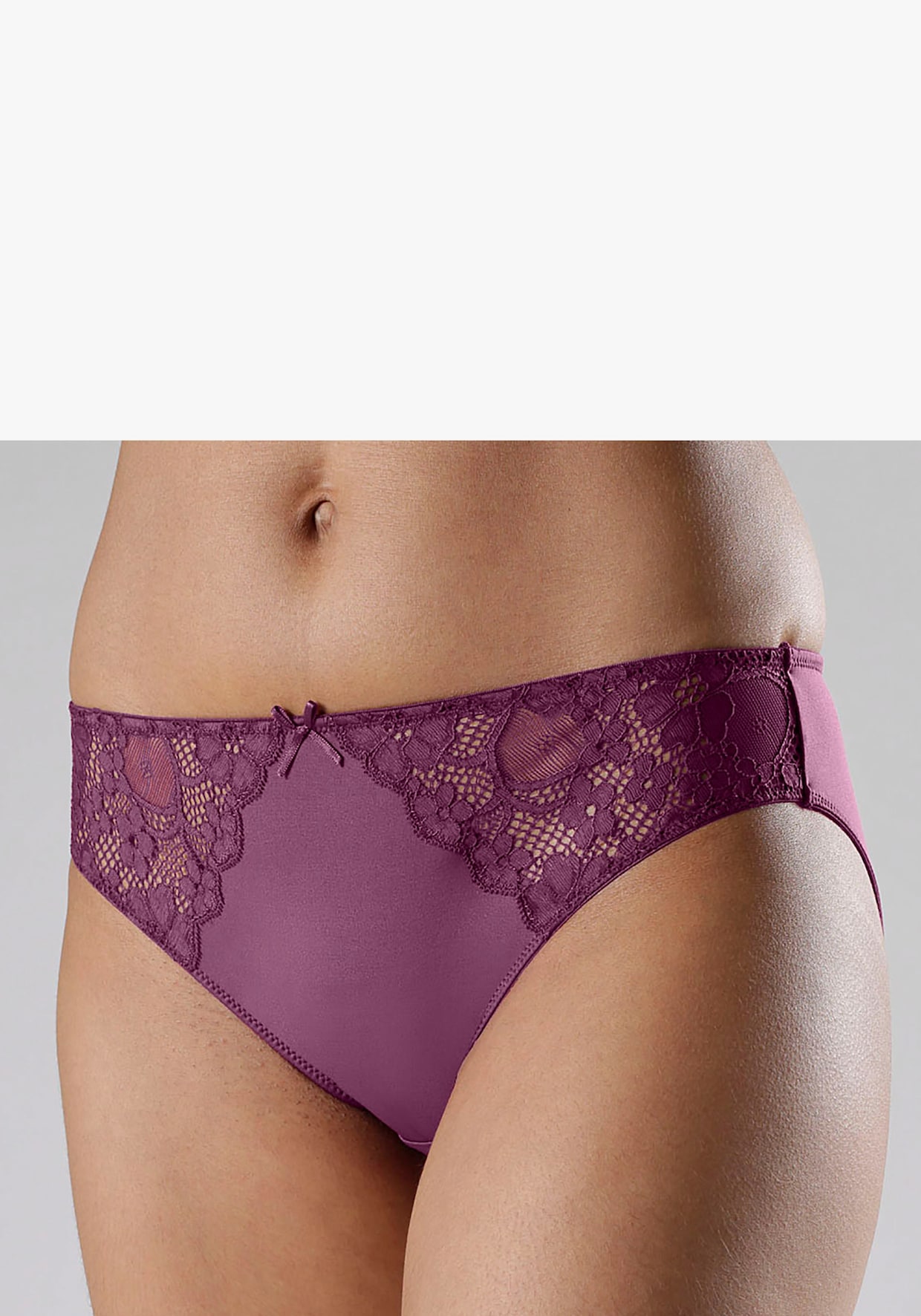 petite fleur Slip - bessenrood+crème+zwart