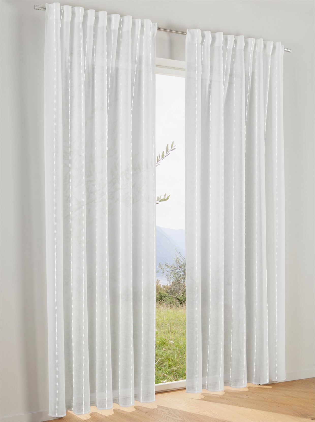 heine home Decoratieve vitrage - offwhite