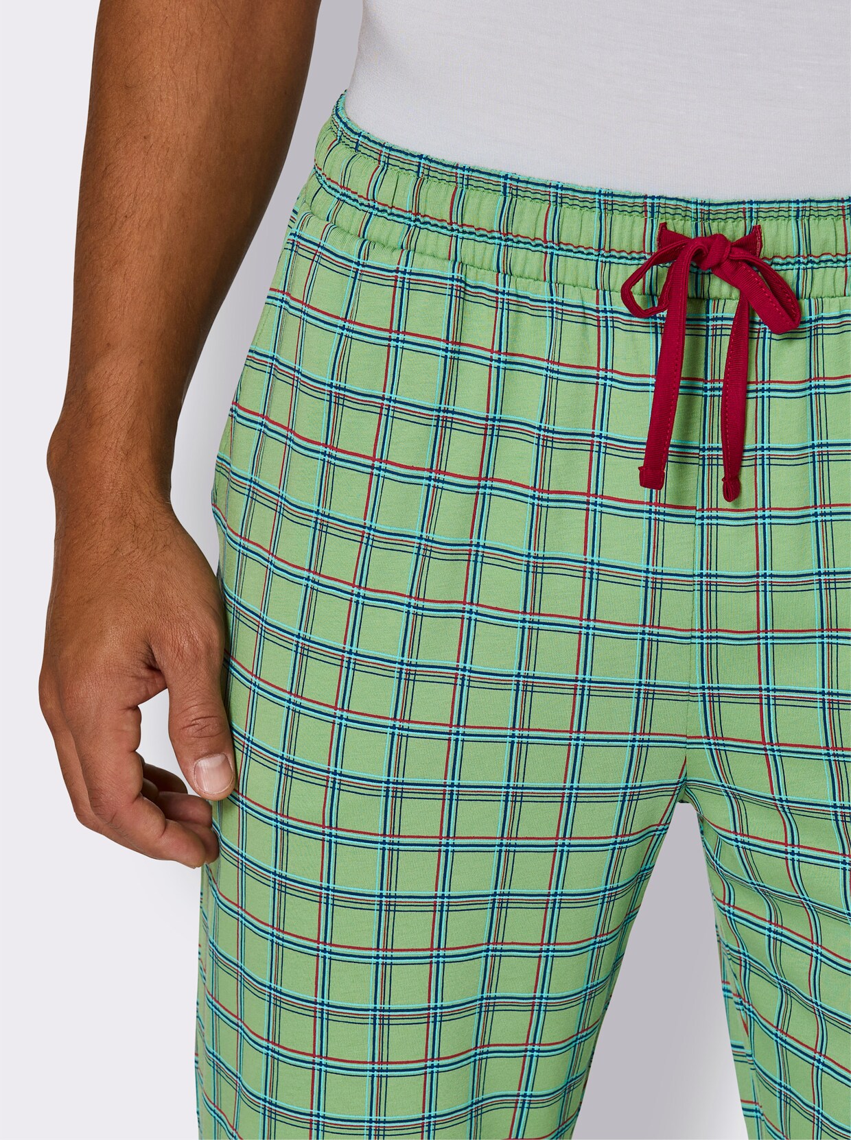 wäschepur men Hose lang - apfel-kirsche-kariert