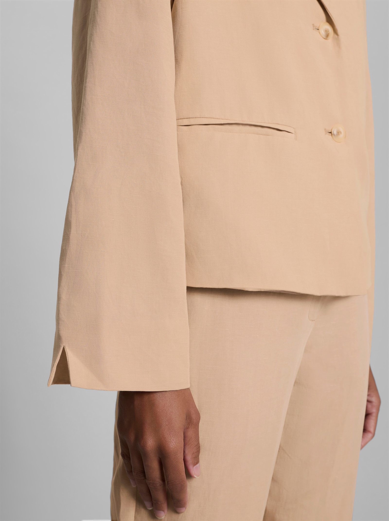 heine Hosenanzug mit Leinen - beige