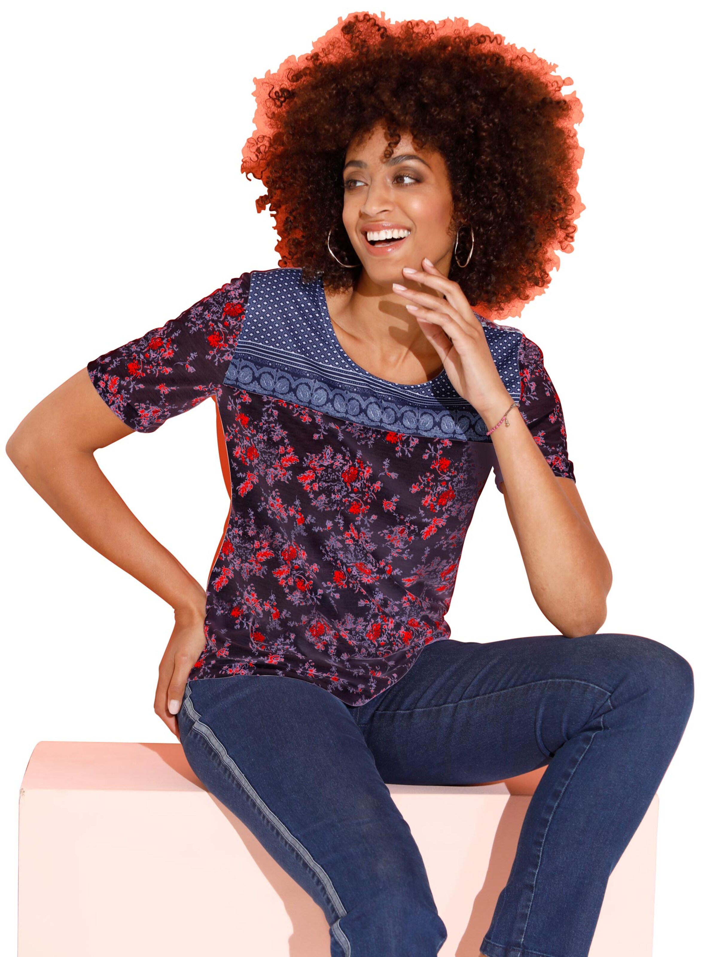 Shirt - marine-gemustert