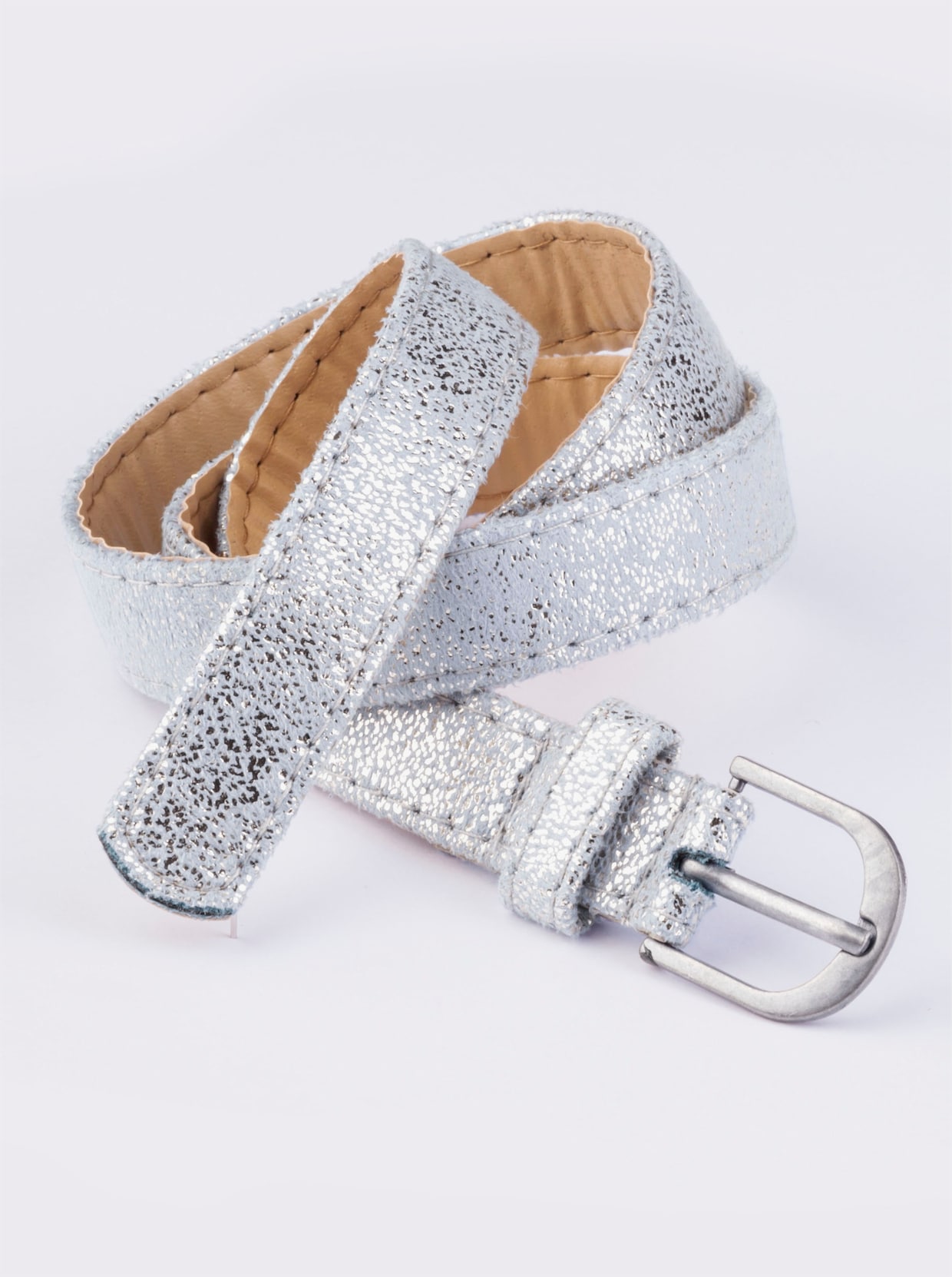 Jeansbermudas mit Gratis-Gürtel - blue-bleached