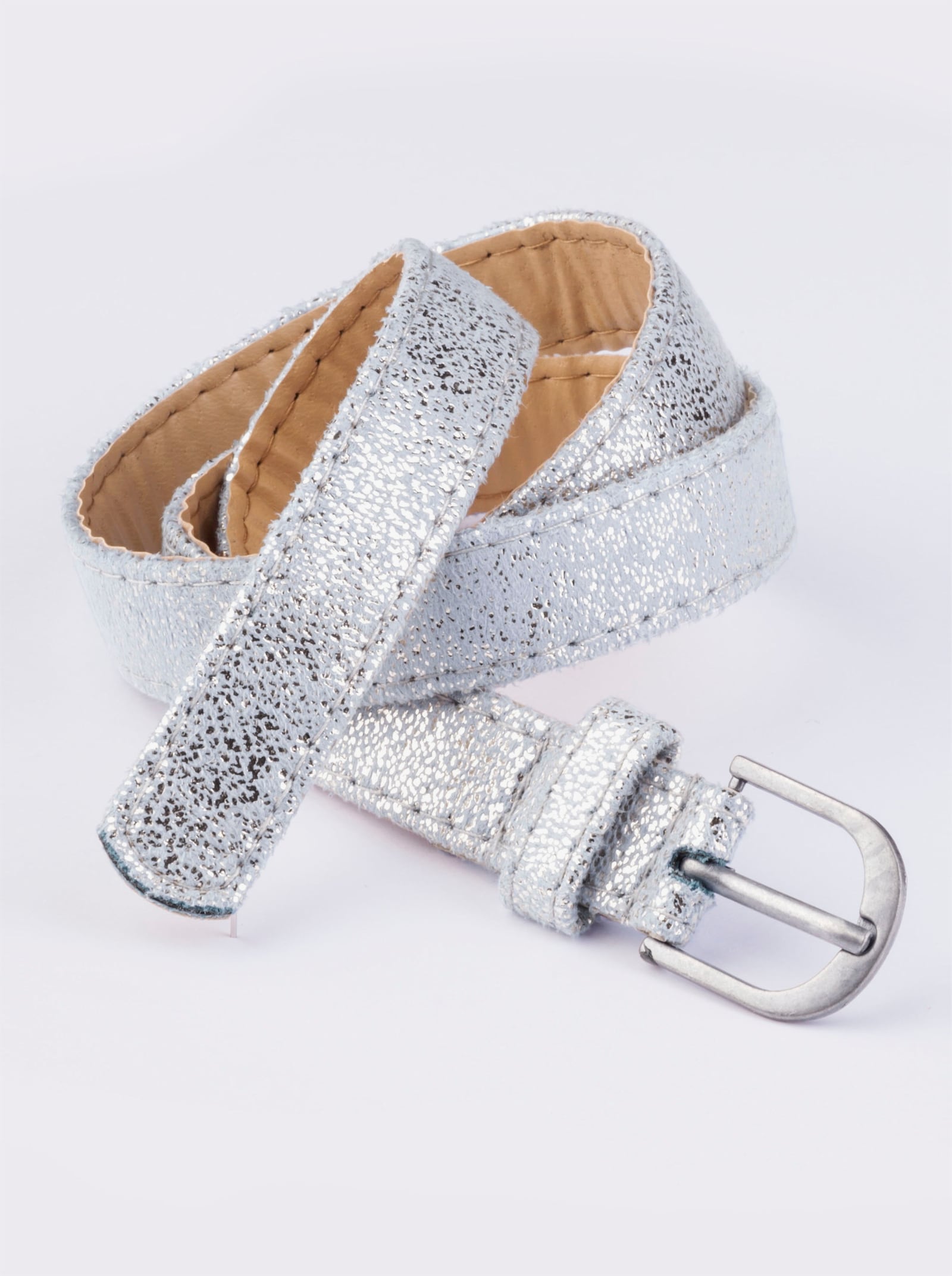 Jeansbermuda met gratis ceintuur - wit