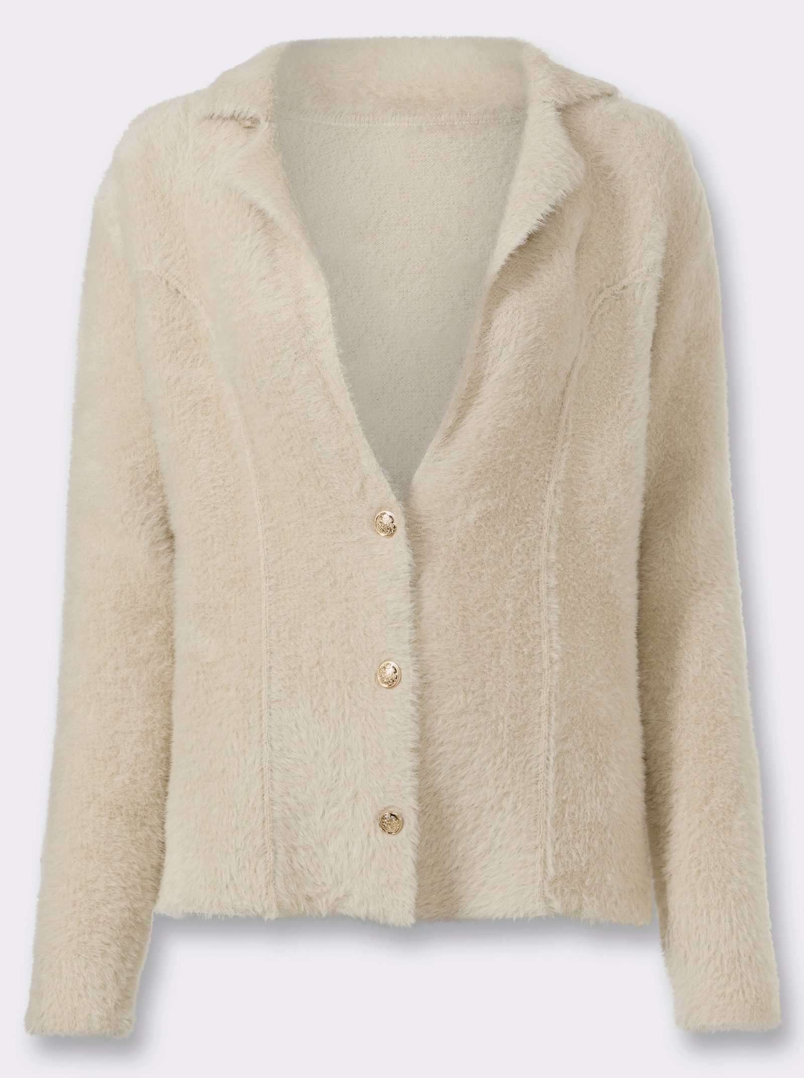 heine Strickblazer mit Schmuckknöpfen - sand