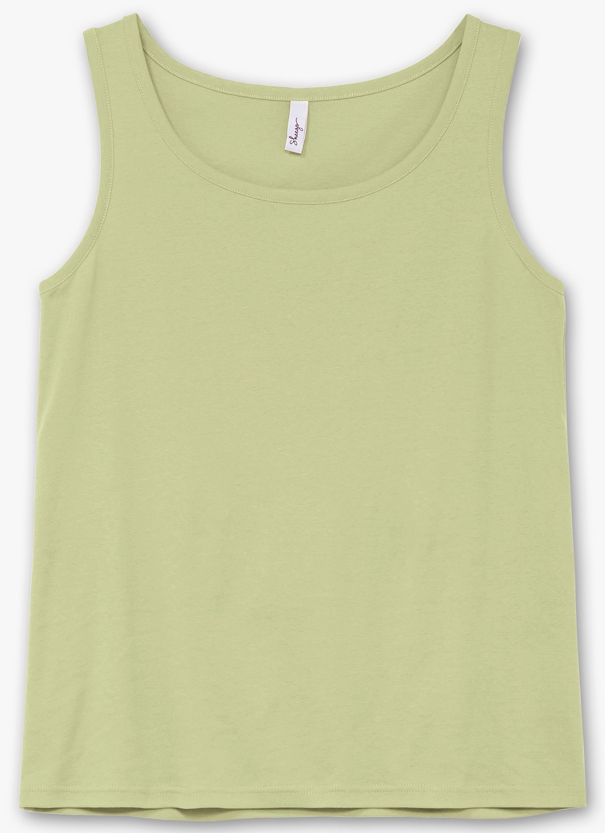 sheego Tanktop in Rippqualität - pistazie