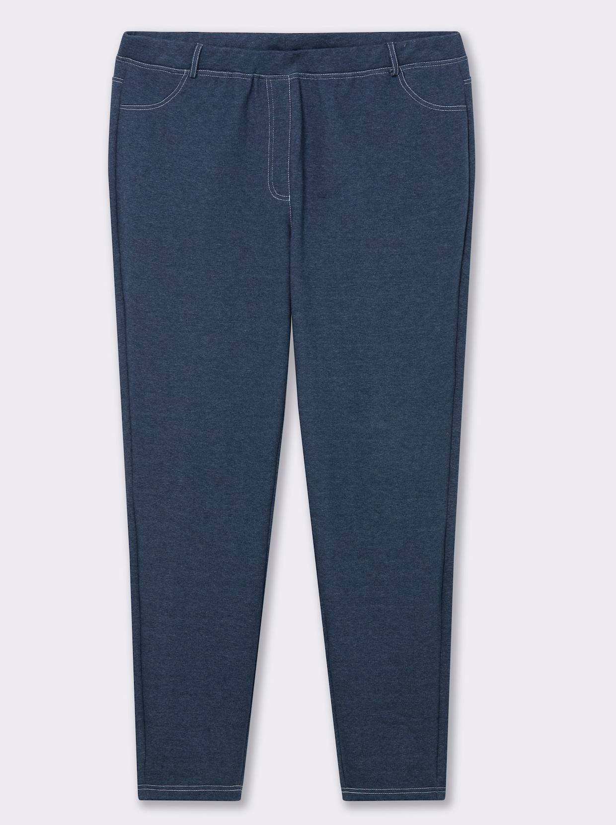 Hose innen wärmend angeraut - rauchblau-meliert