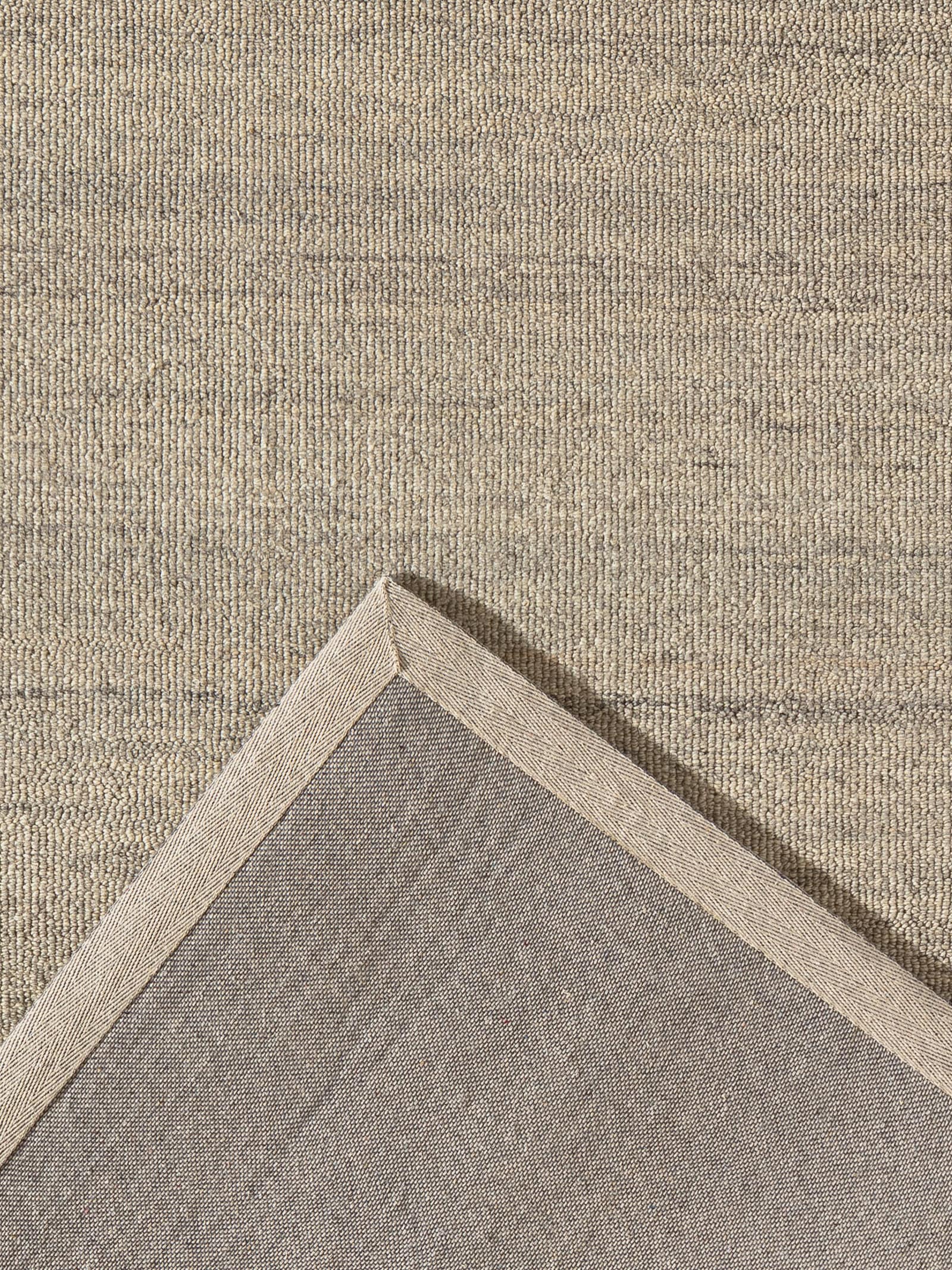 Teppich aus Schurwolle, handgewebt - sand-taupe