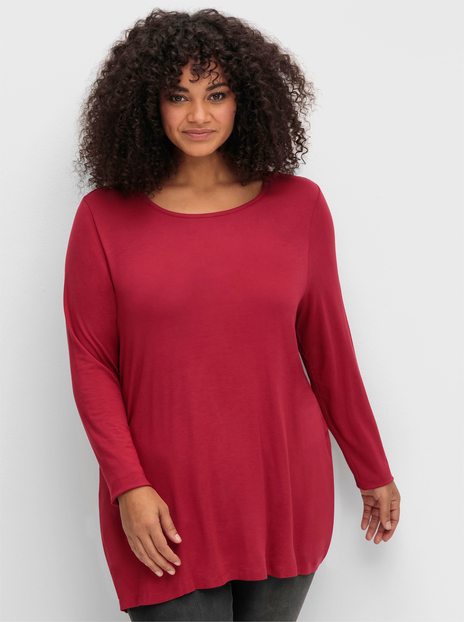 Longshirt in A-Form - kirsche