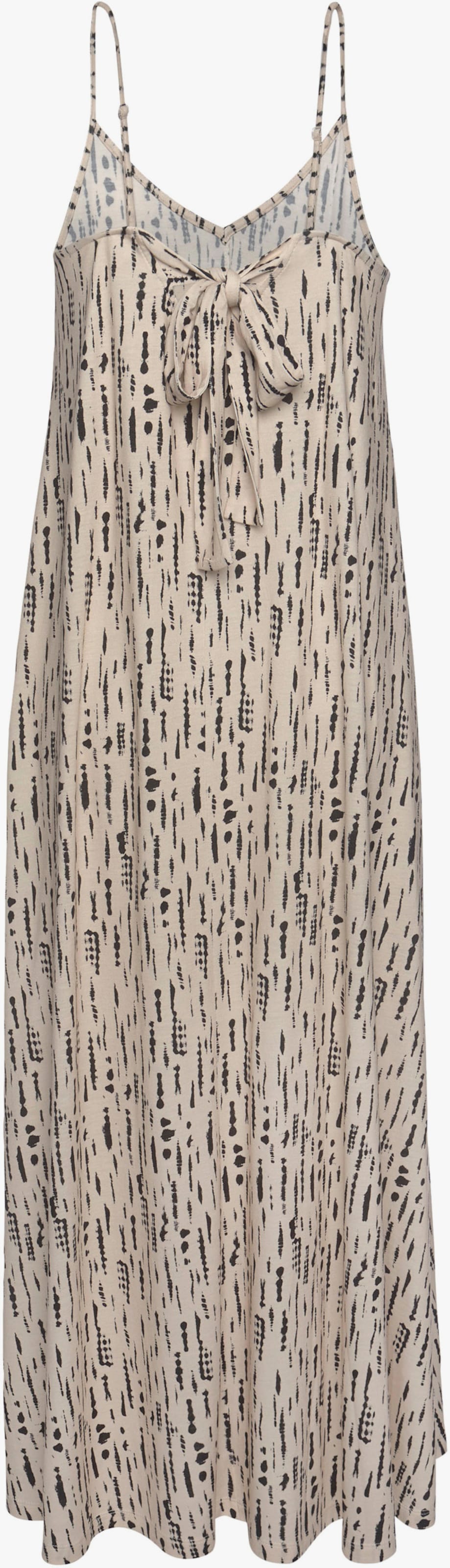 s.Oliver Robe longue - beige-noir imprimé