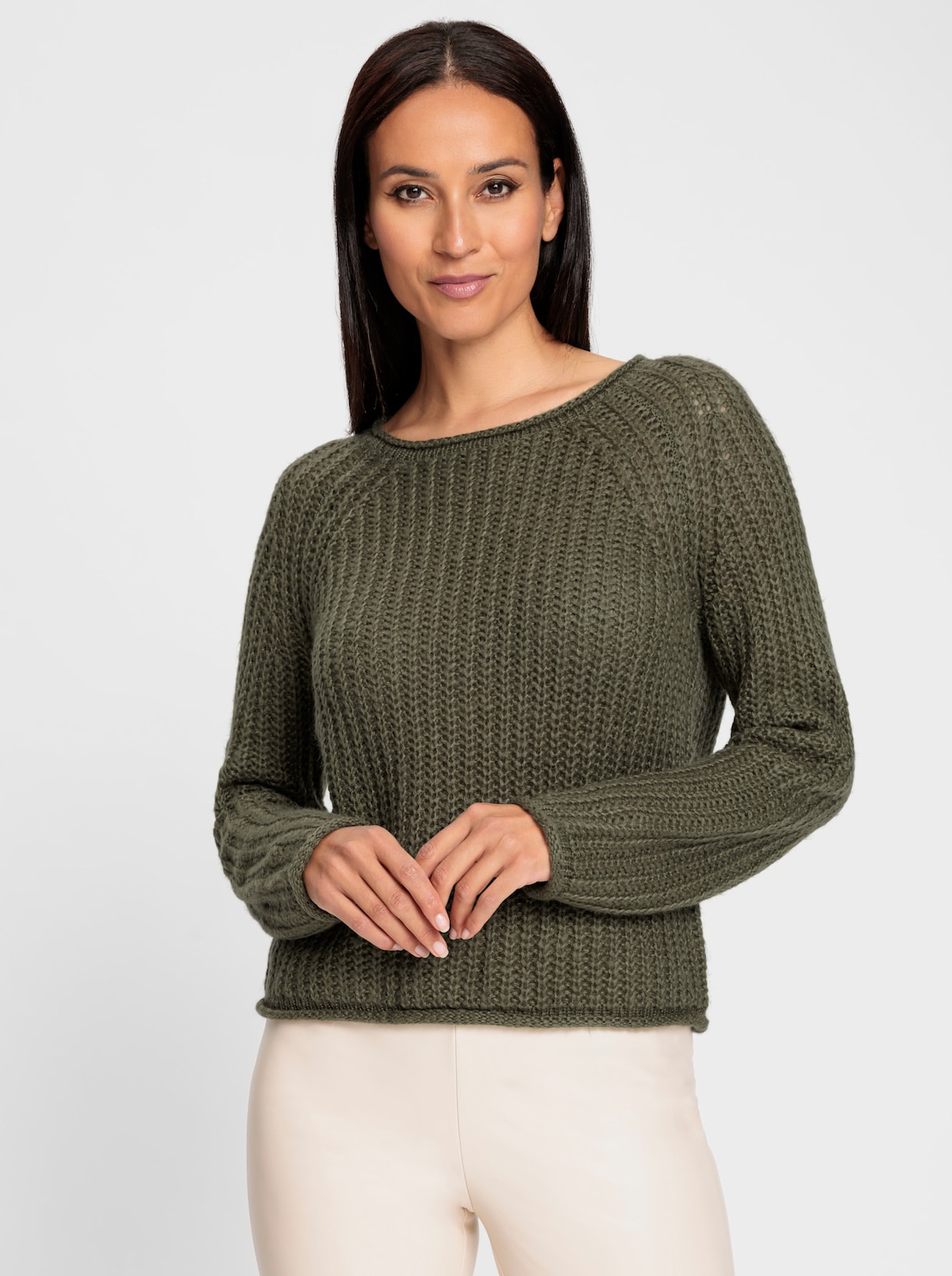 heine Gebreide pullover - kaki