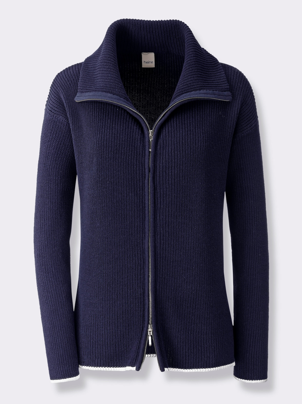 heine Cardigan mit 2-Wege-Zipper - marine
