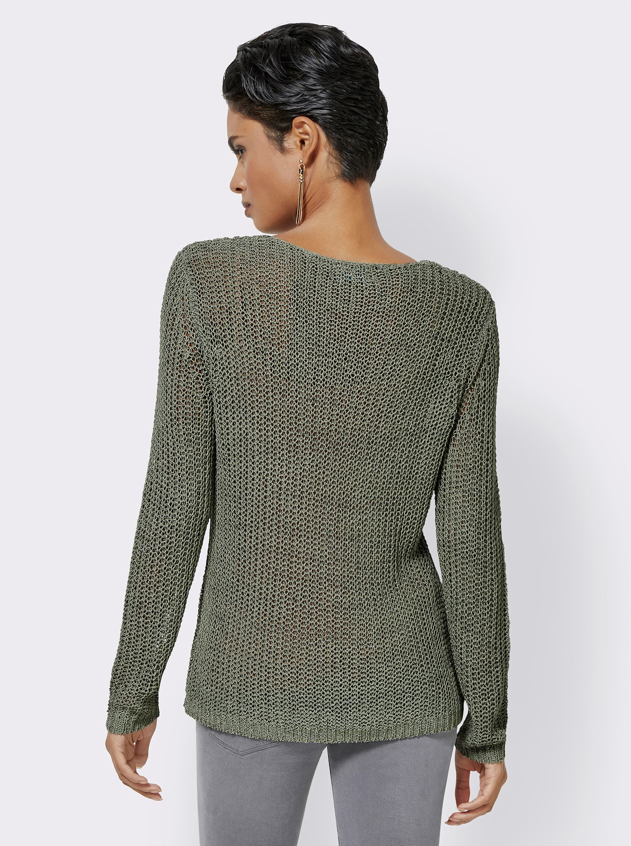 Gebreide pullover - groen