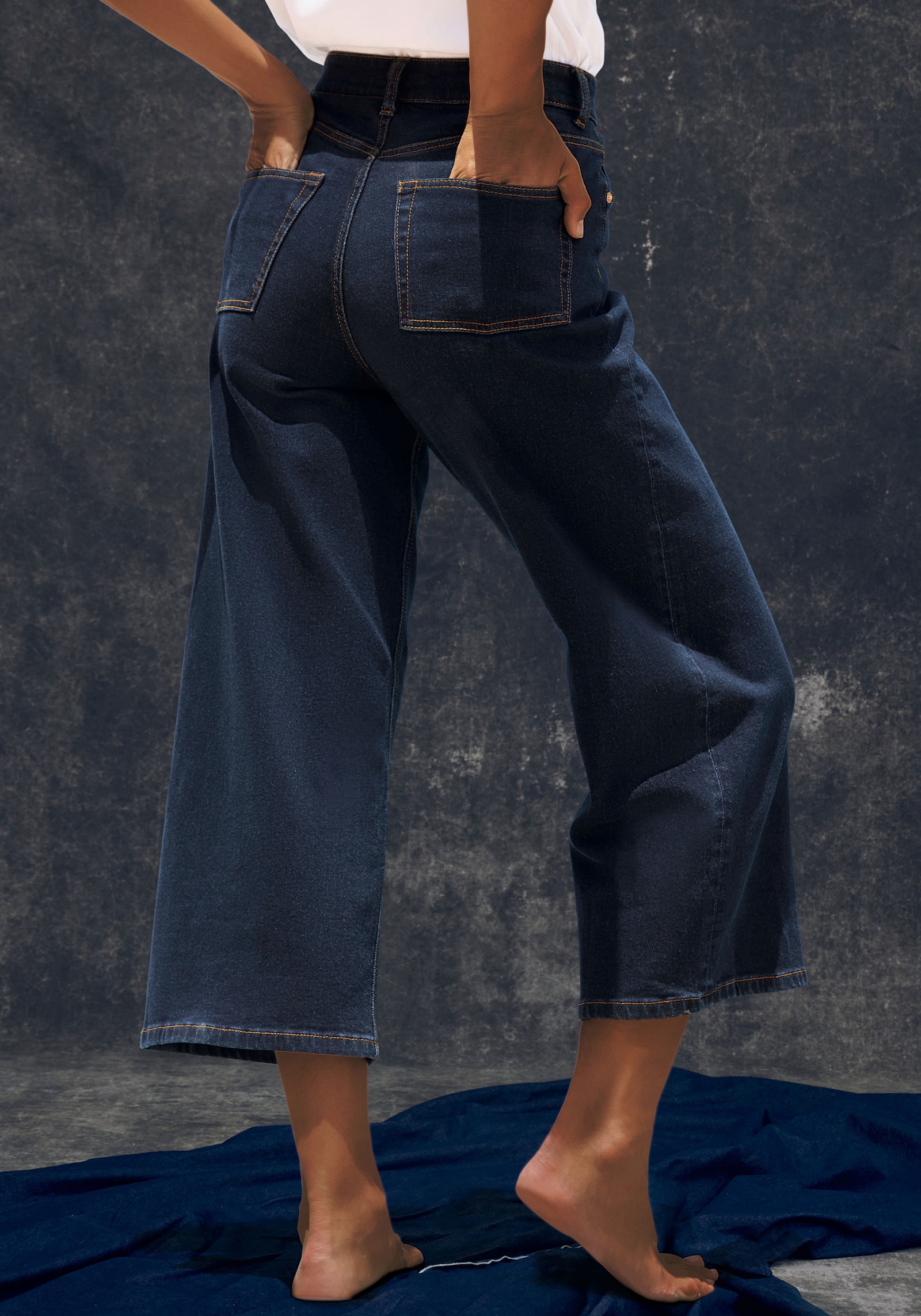 LASCANA 7/8-jeans - dark blue denim