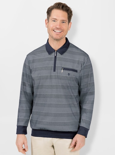 Hajo Langarm-Poloshirt - marine