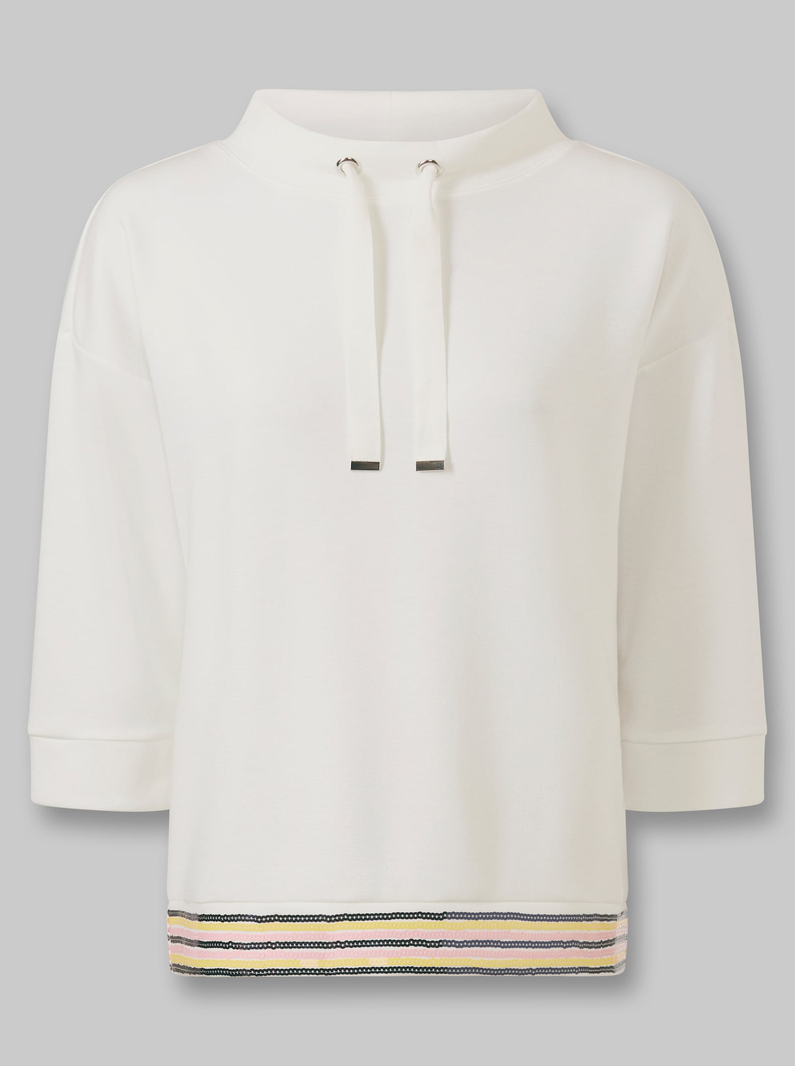 heine Sweatshirt mit Paillettensaum - ecru