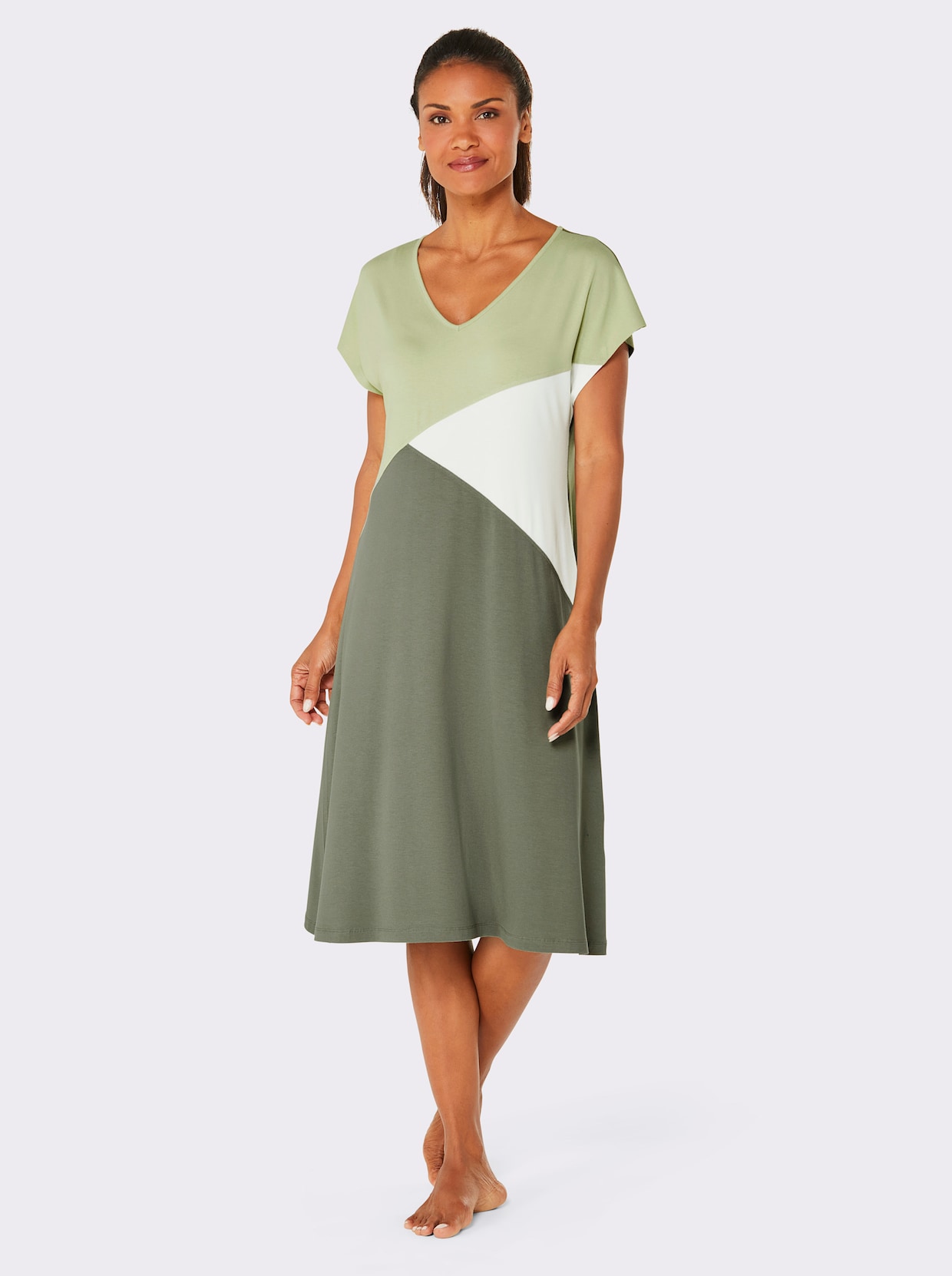 feel good Sommerkleid - lindgrün-khaki