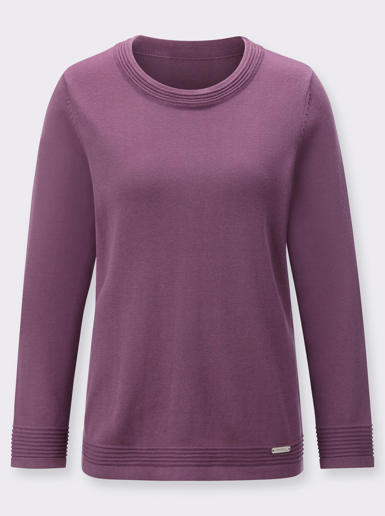 Rundhals-Pullover - violett