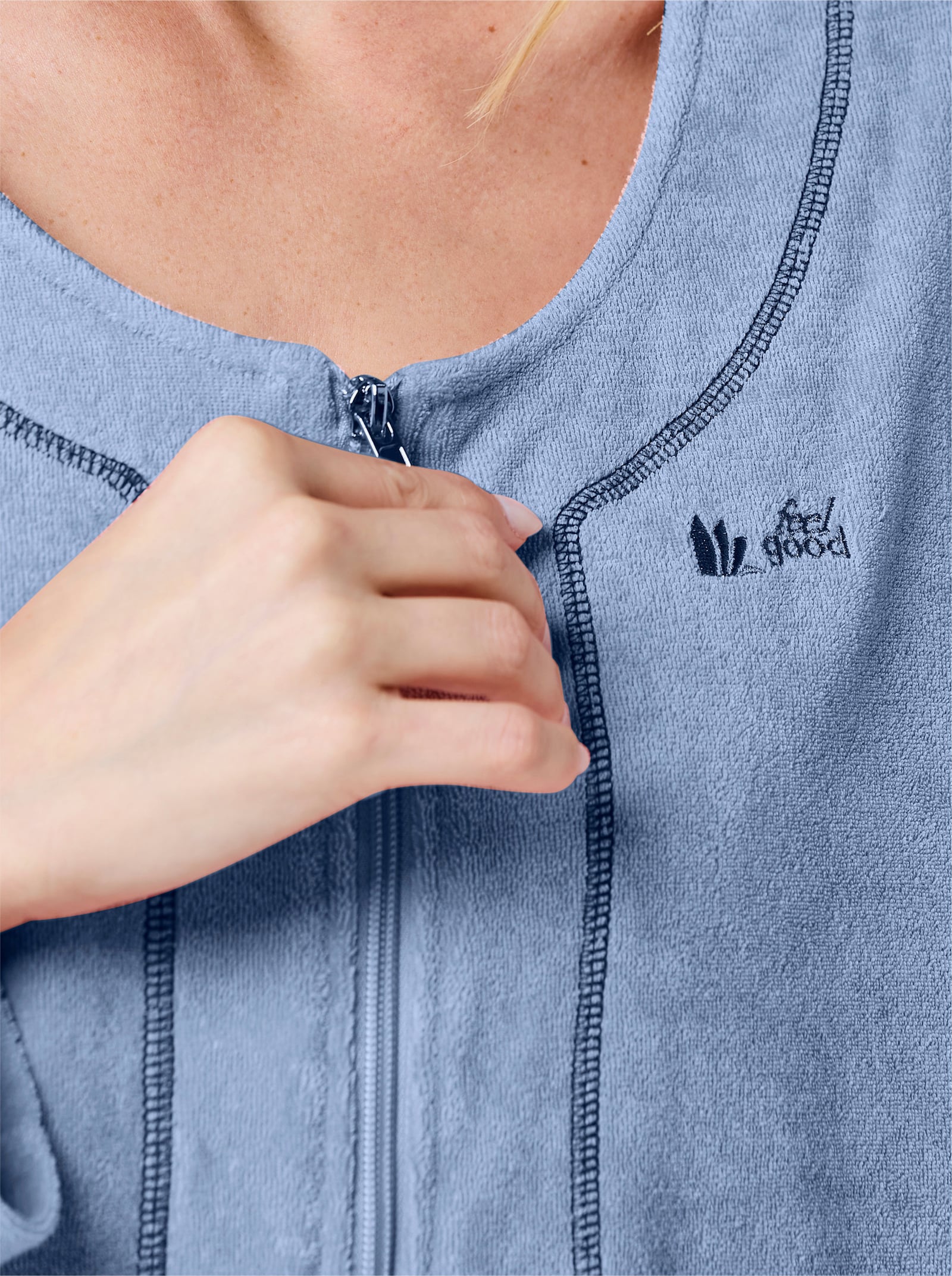 feel good Bademantel - bleu-marine