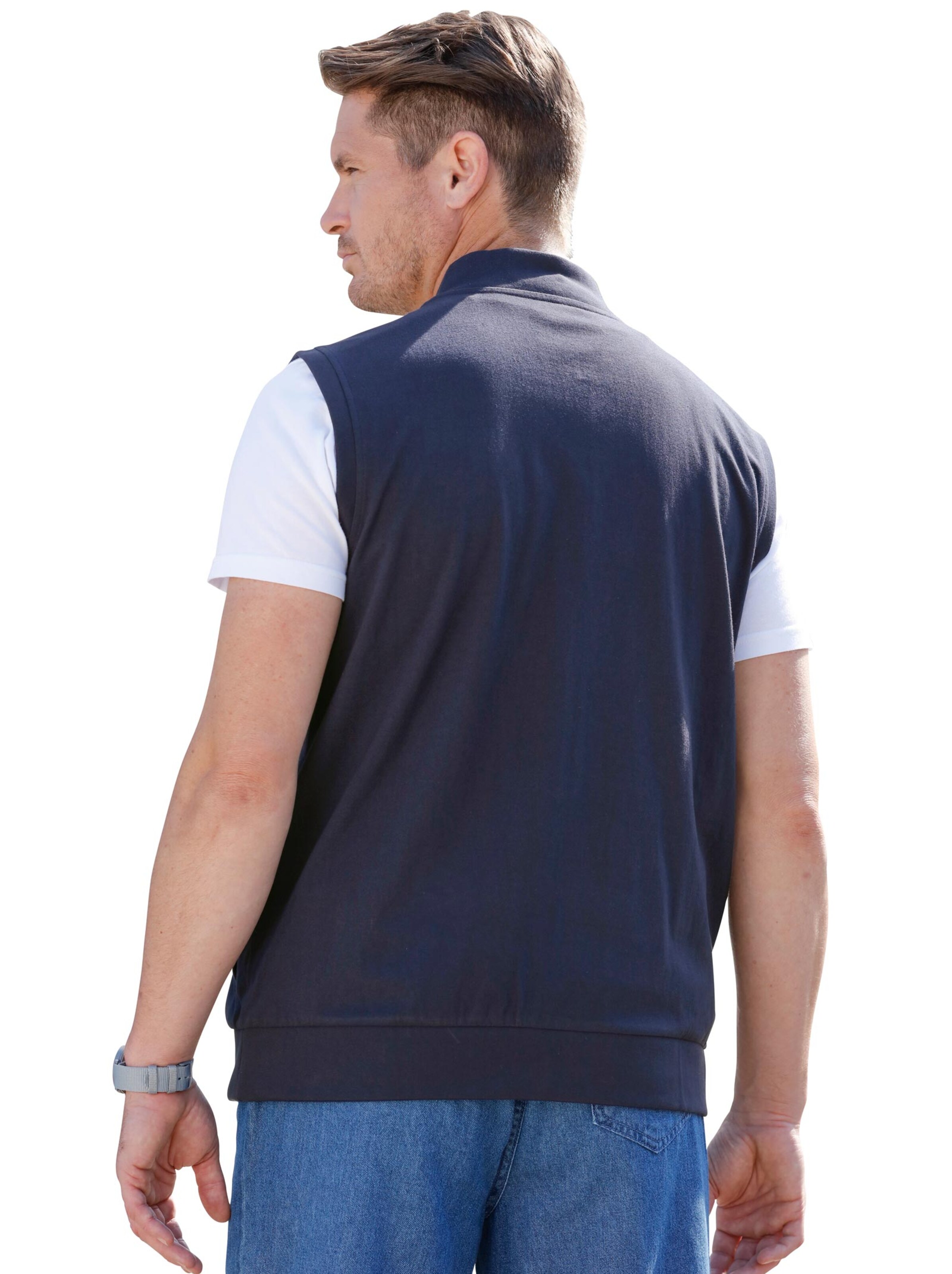 Freizeitweste - marine-weiß