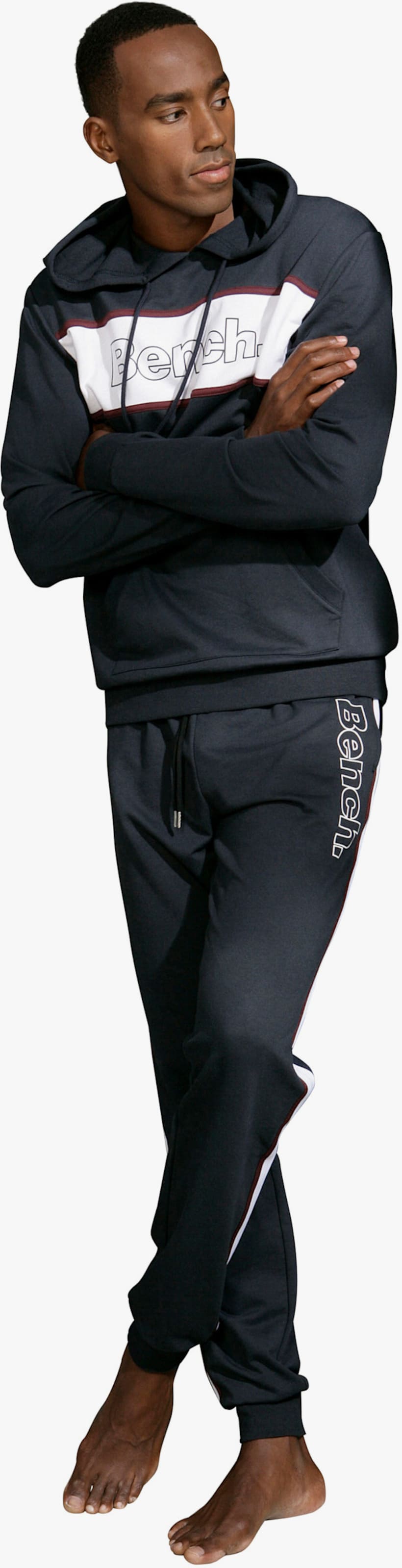 Bench. Loungewear Hoodie - navy-weiß