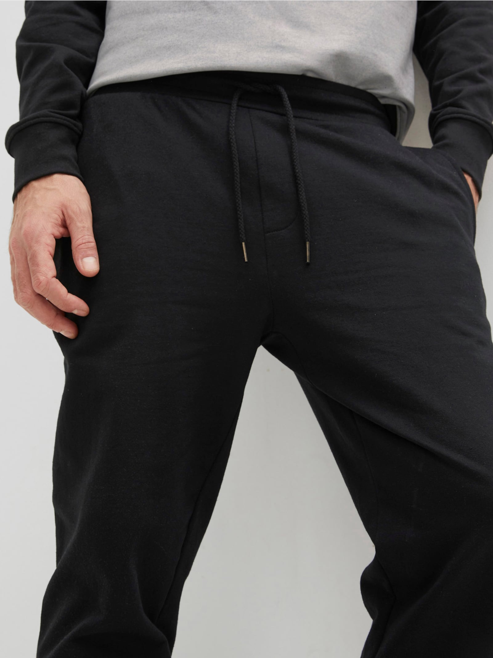 Catamaran Sports Freizeitanzug mit elastischen Bündchen - schwarz-hellgrau