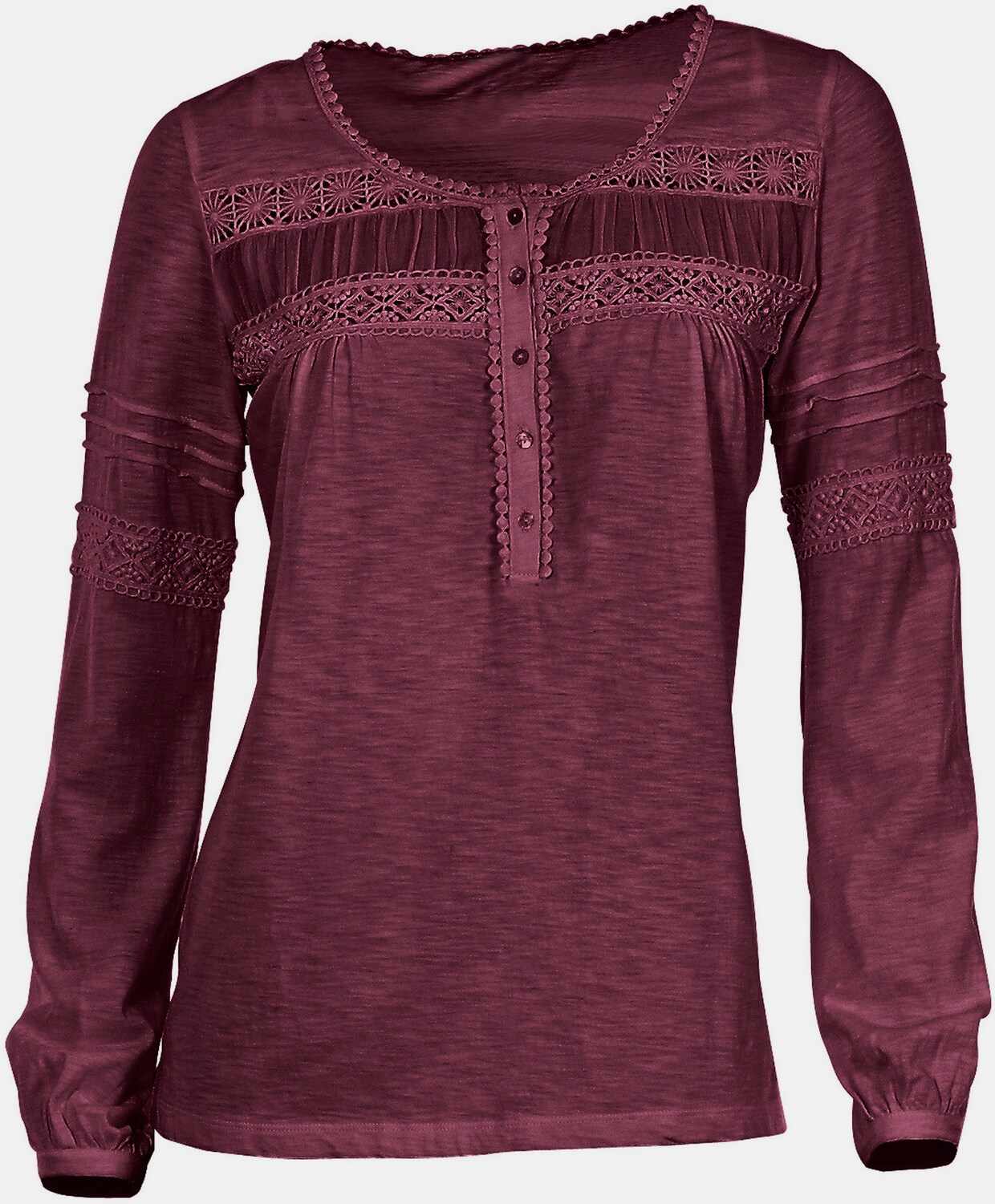 heine Rundhals-Shirts - bordeaux