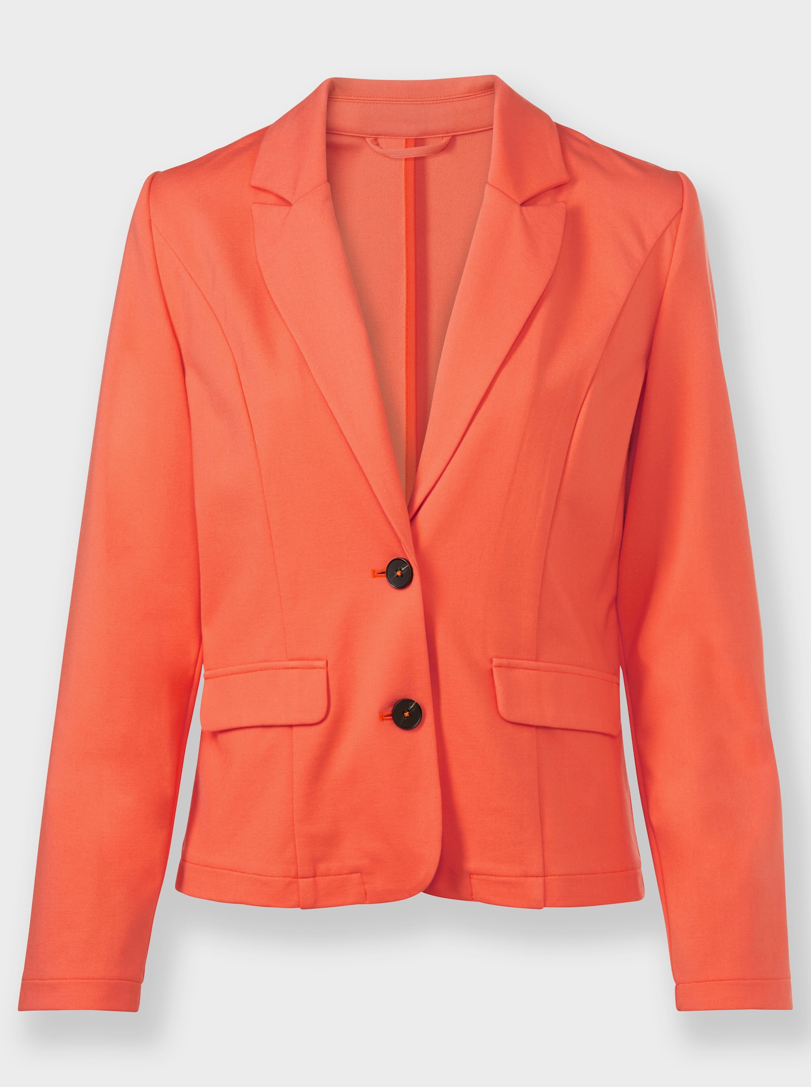 heine Jerseyblazer met afgeronde zoom - oranje