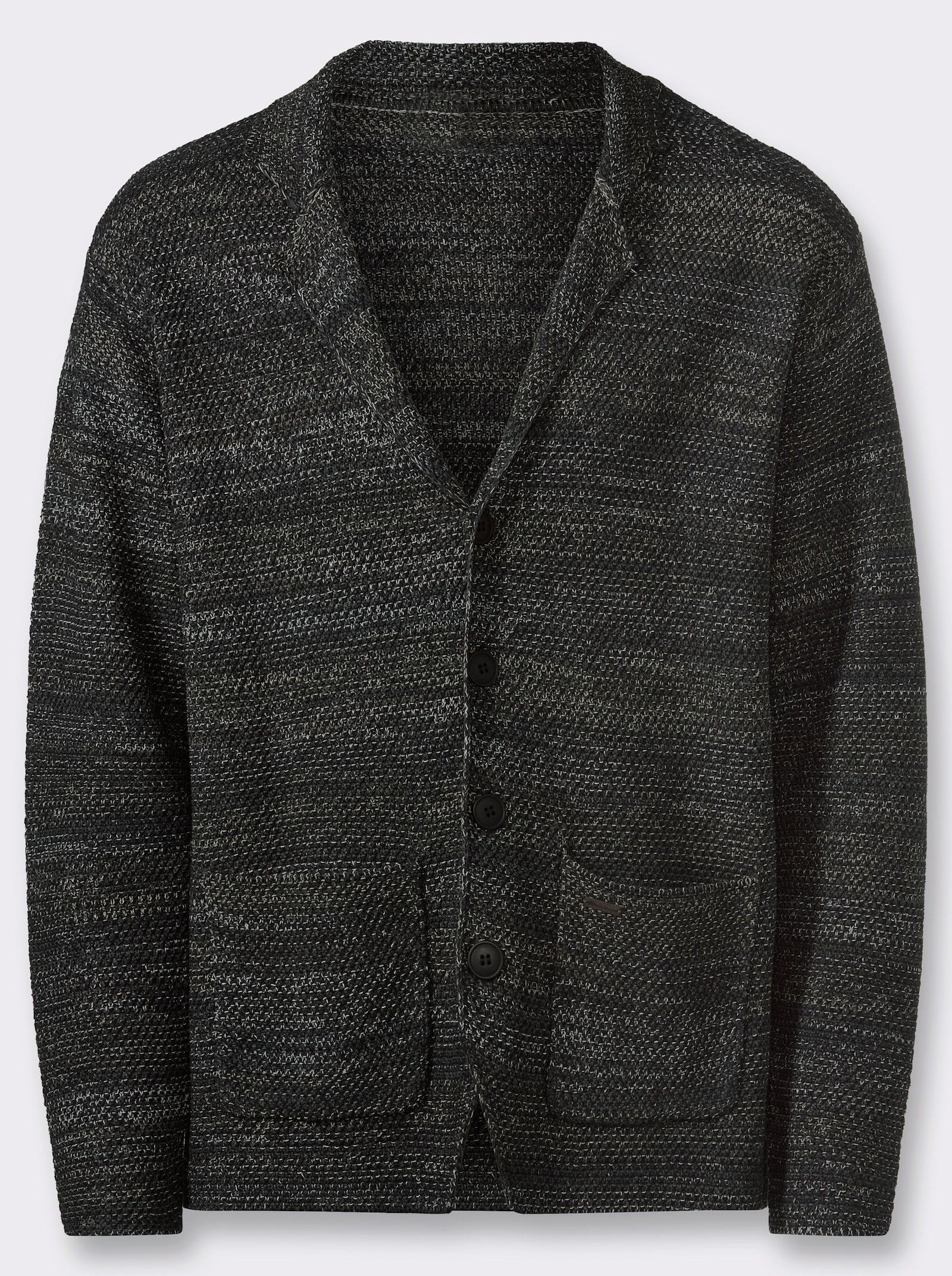 Marco Donati Strickjacke in Melange-Optik - grau-gemustert