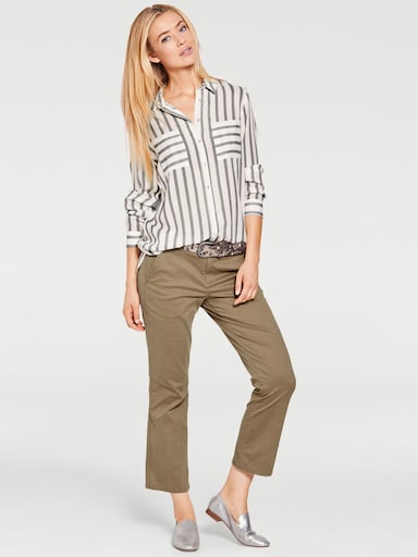 heine Hemdbluse im Streifen-Look - grau-ecru