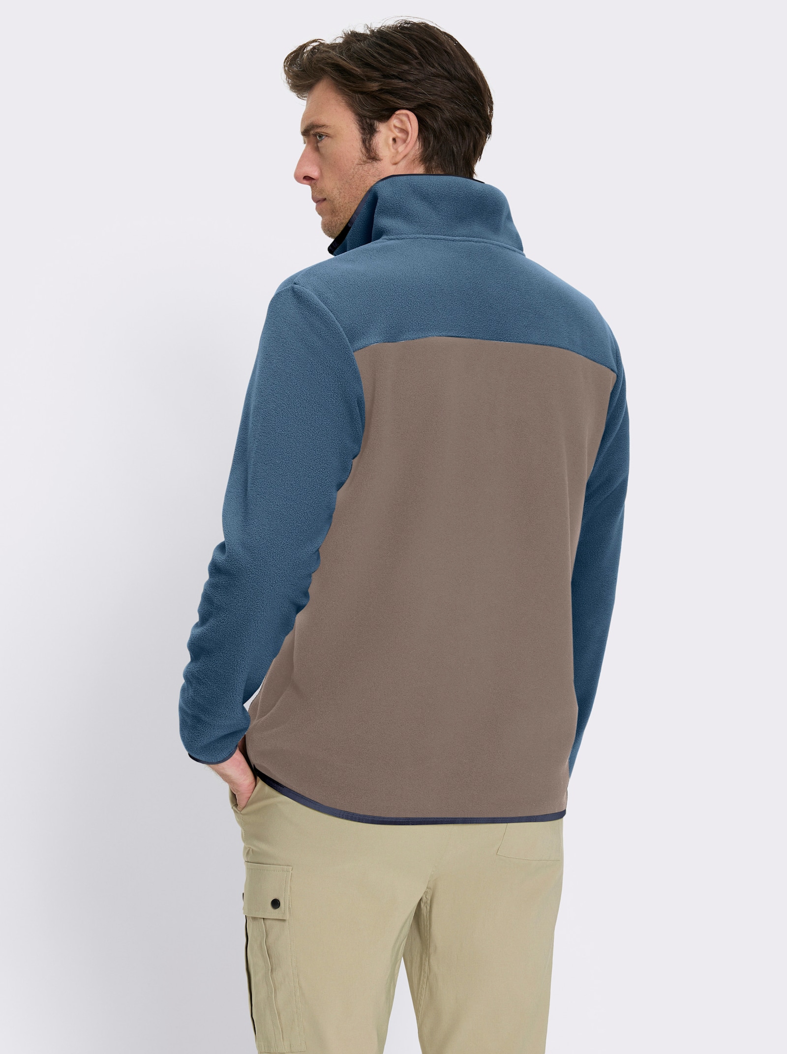 Catamaran Sports Fleeceshirt mit kontrastfarbigen Details - rauchblau