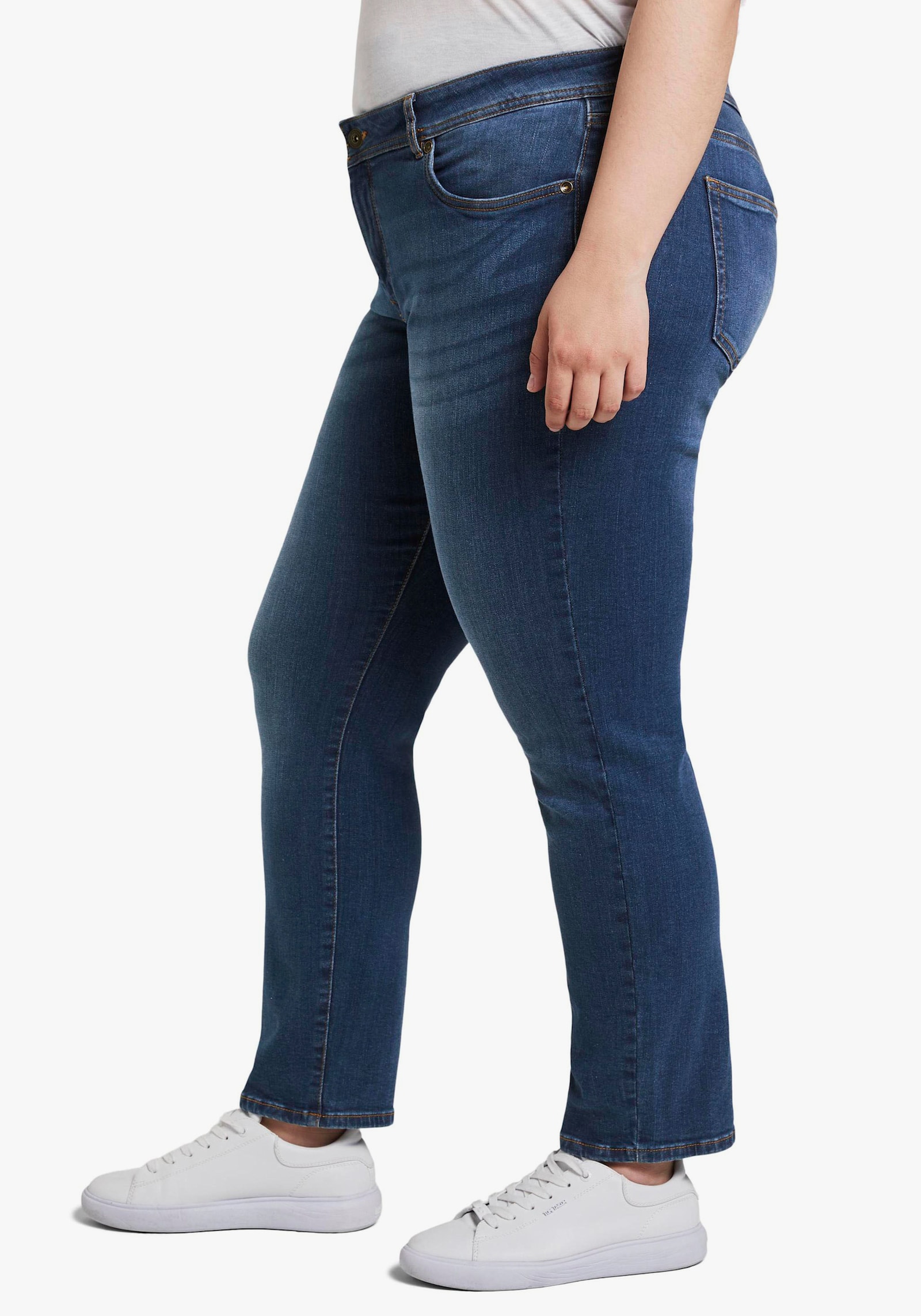 Slim-fit-Jeans - used mid stone blue