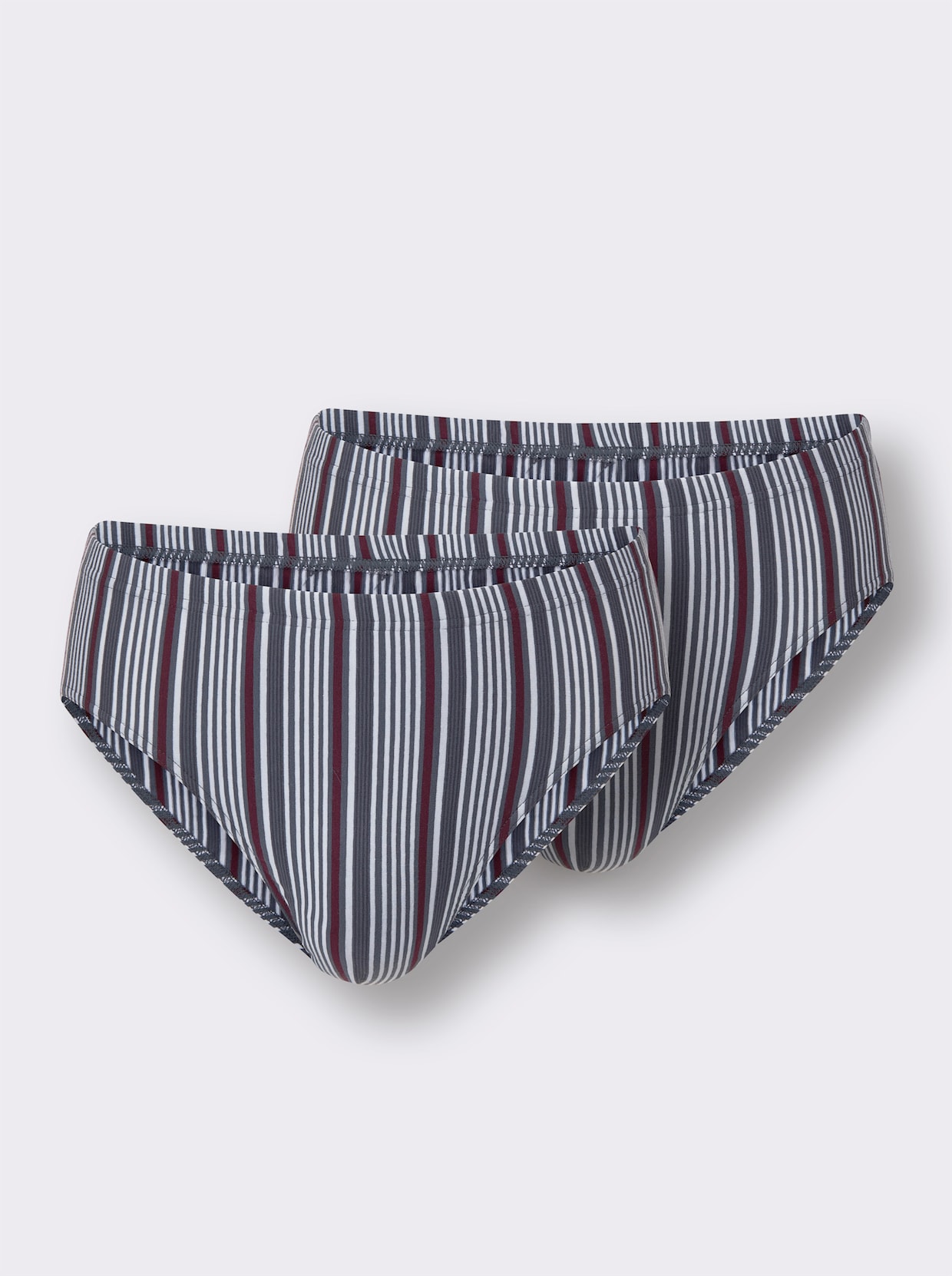 Comte Slips - grijs/bordeaux gestreept