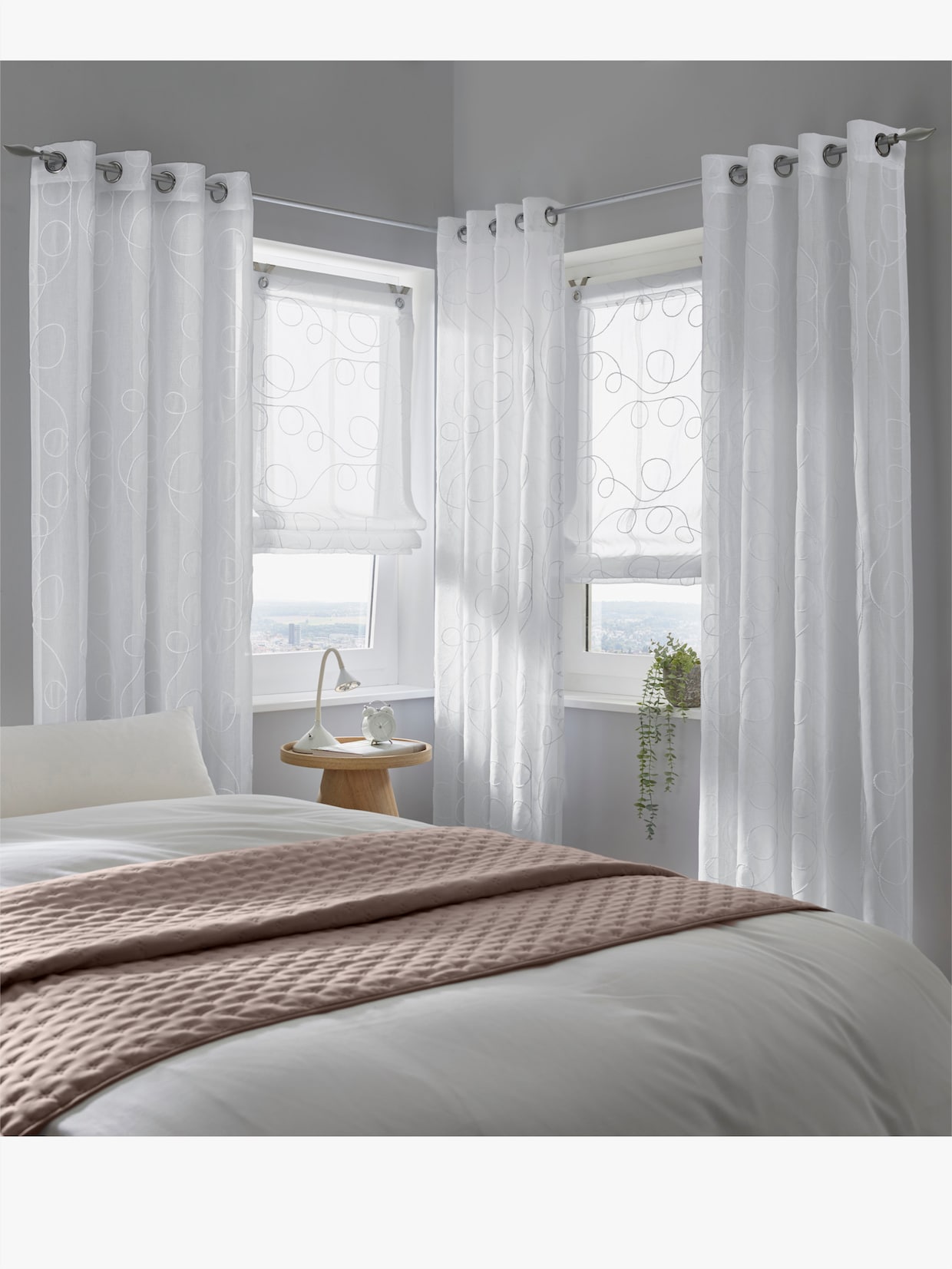 heine home Decoratieve vitrage - wit