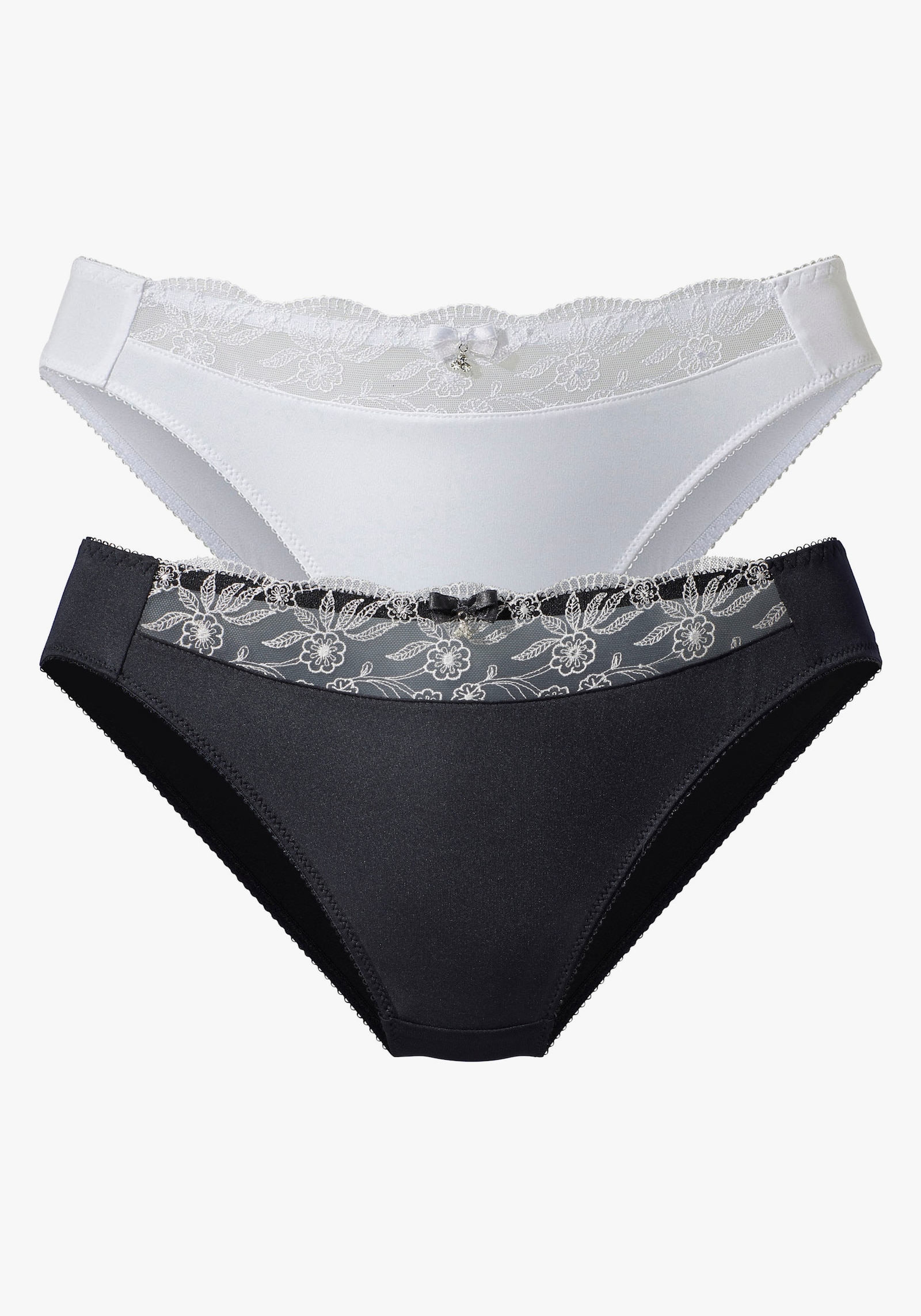 Nuance Slip - schwarz-weiss+weiss