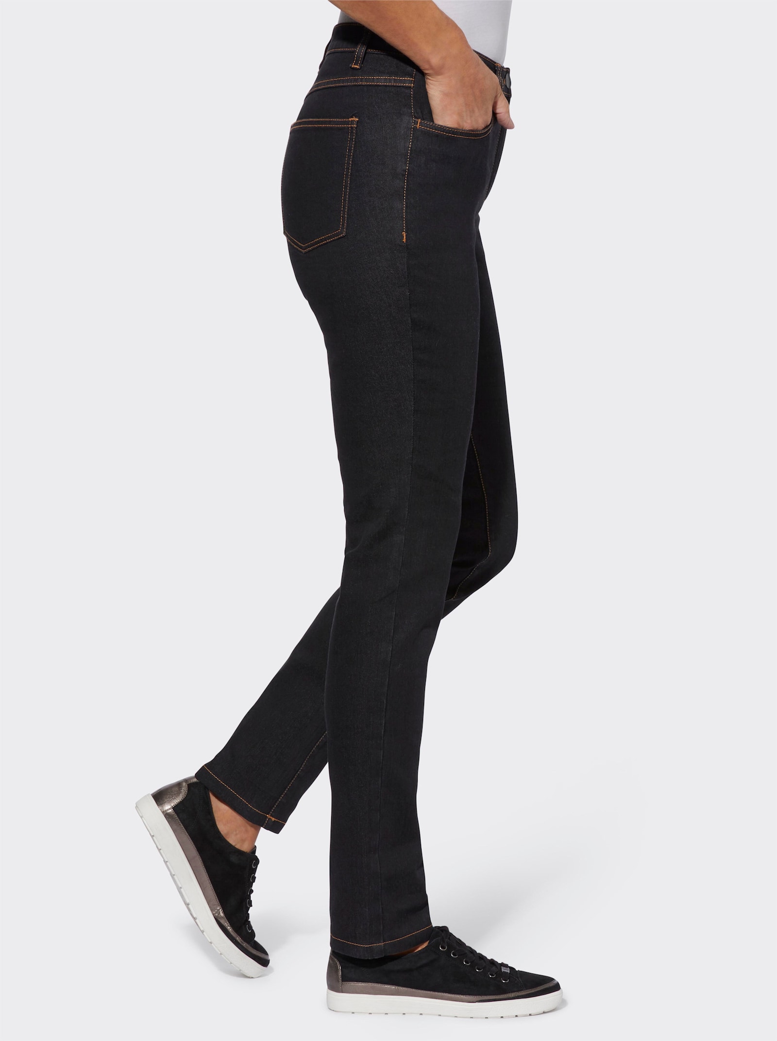 Termodžíny se zdrsněnou vnitřní stranou - černá denim