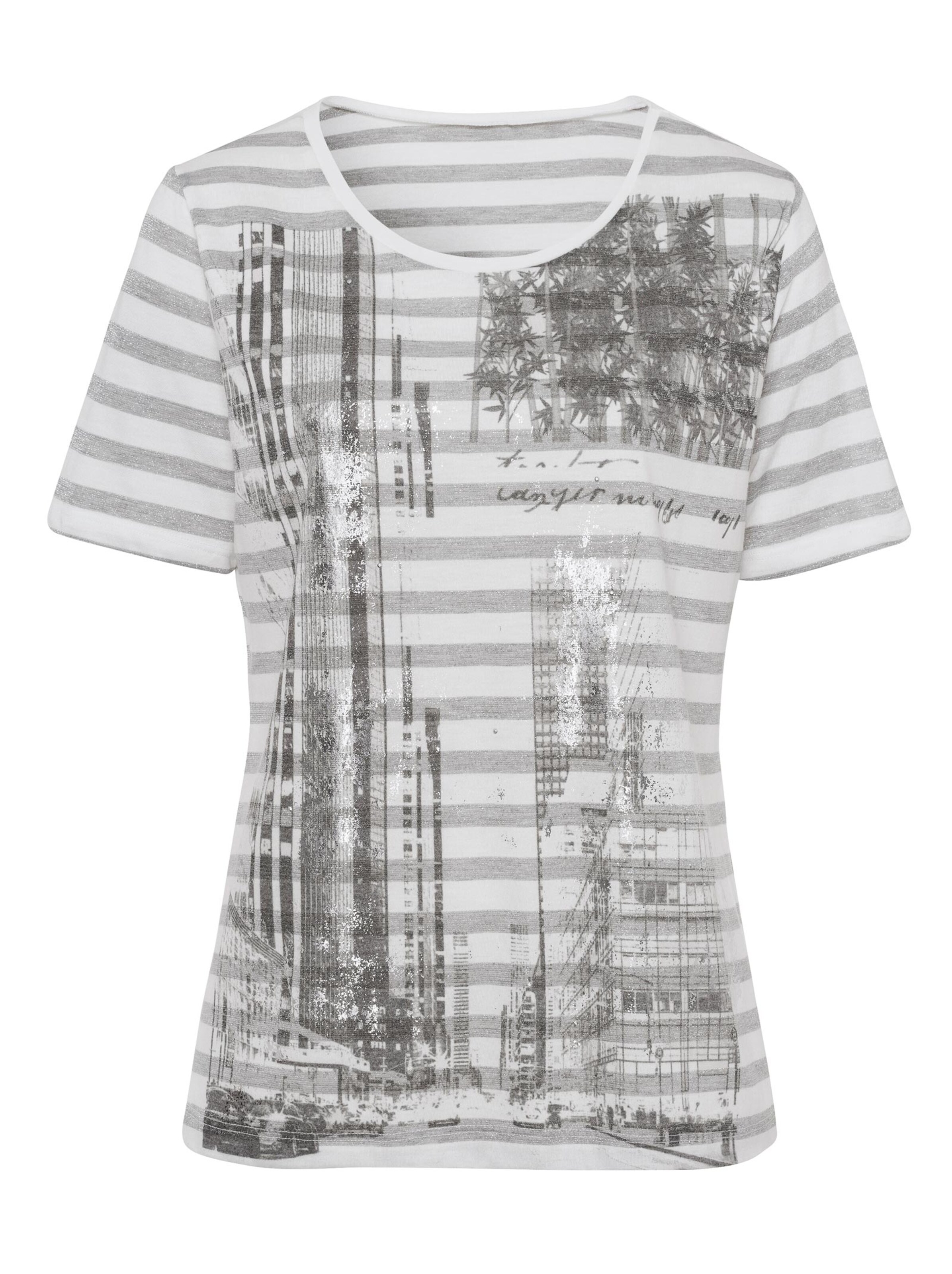 Shirt - grau-geringelt